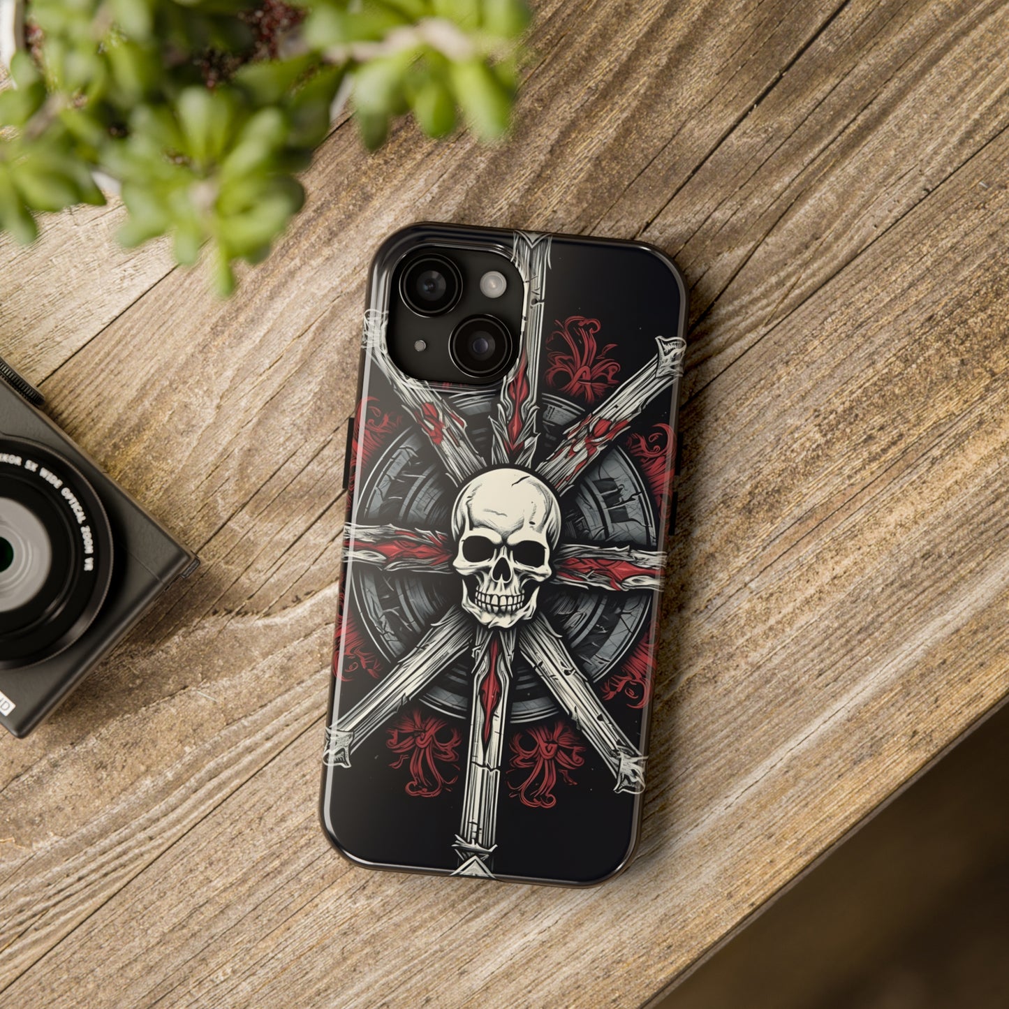 Skull on Circle - Protective iPhone Cases