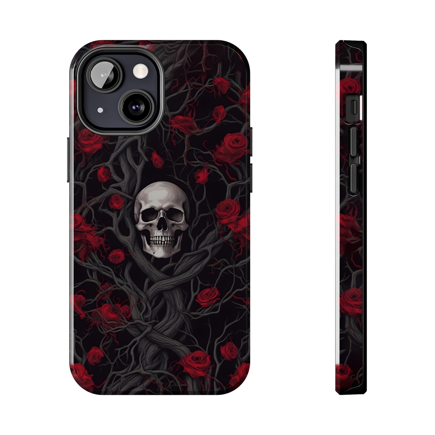Skull and Roses - Tough iPhone Cases