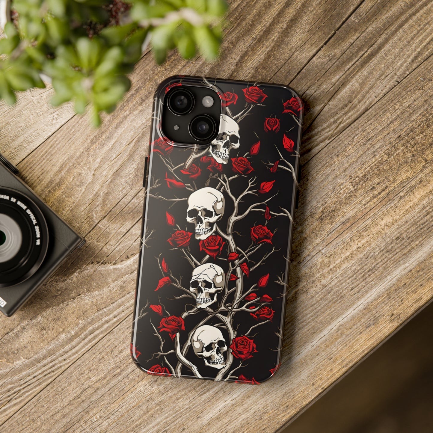 Skull and Rose - Tough iPhone Cases