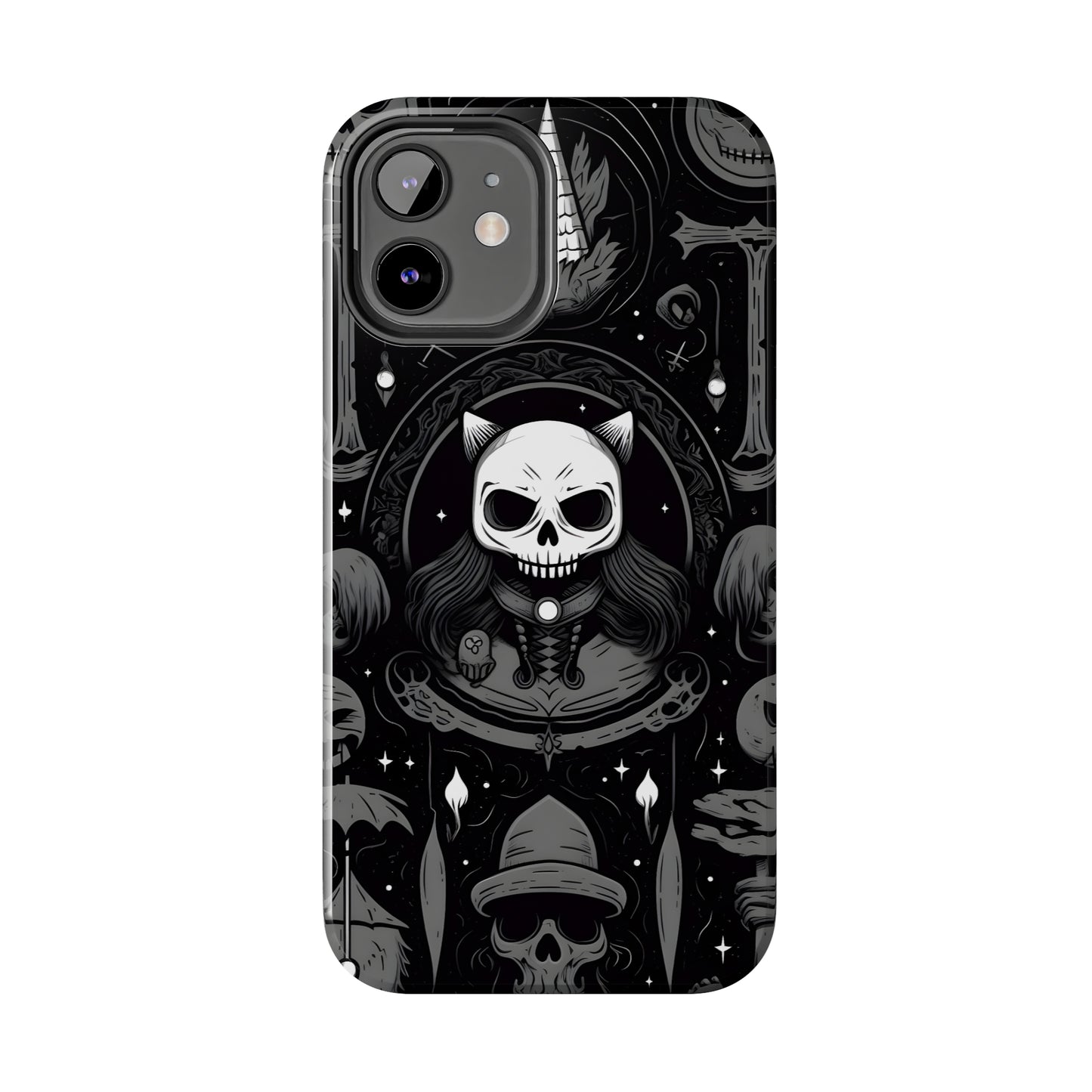 Spooky Patternal Skulls - Protective iPhone Cases
