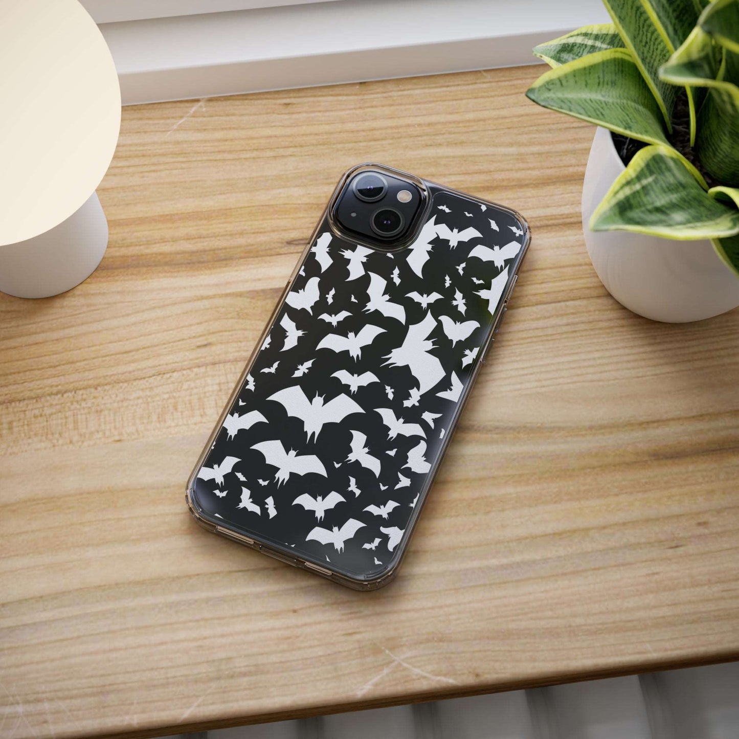Bat Pattern - Clear Phone Cases