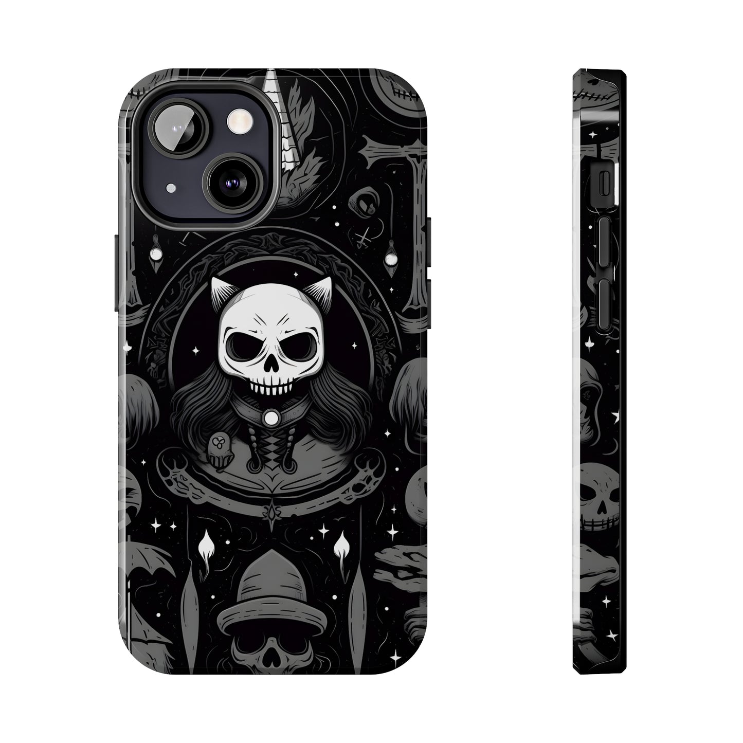 Spooky Patternal Skulls - Protective iPhone Cases