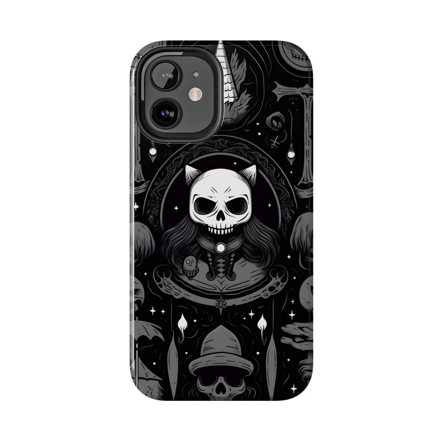 Spooky Patternal Skulls - Protective iPhone Cases
