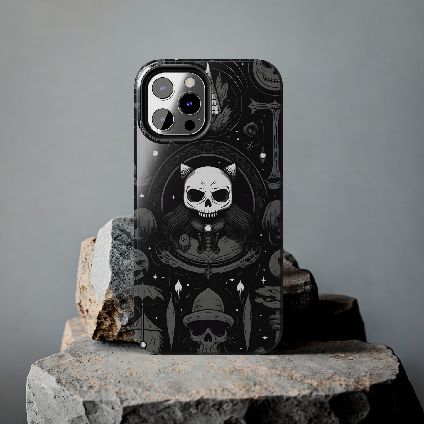 Spooky Patternal Skulls - Protective iPhone Cases