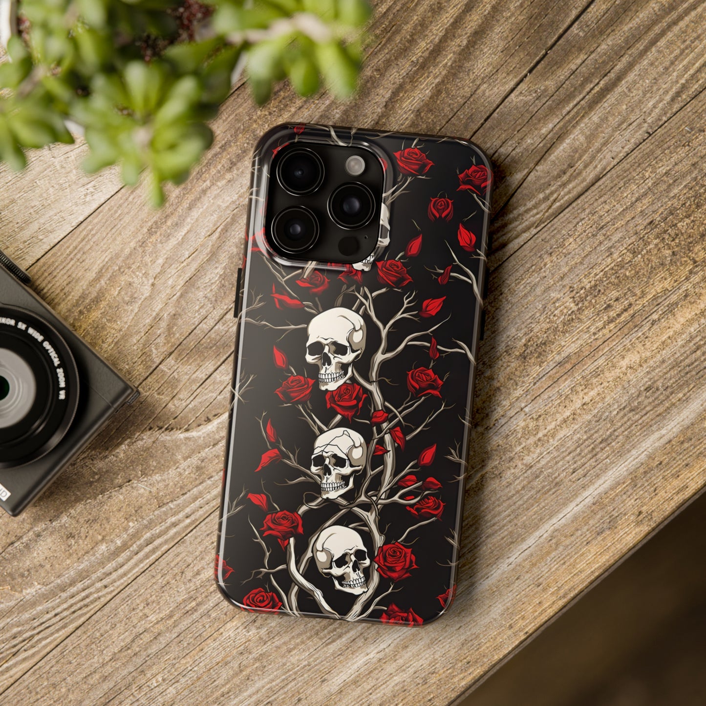 Skull and Rose - Tough iPhone Cases