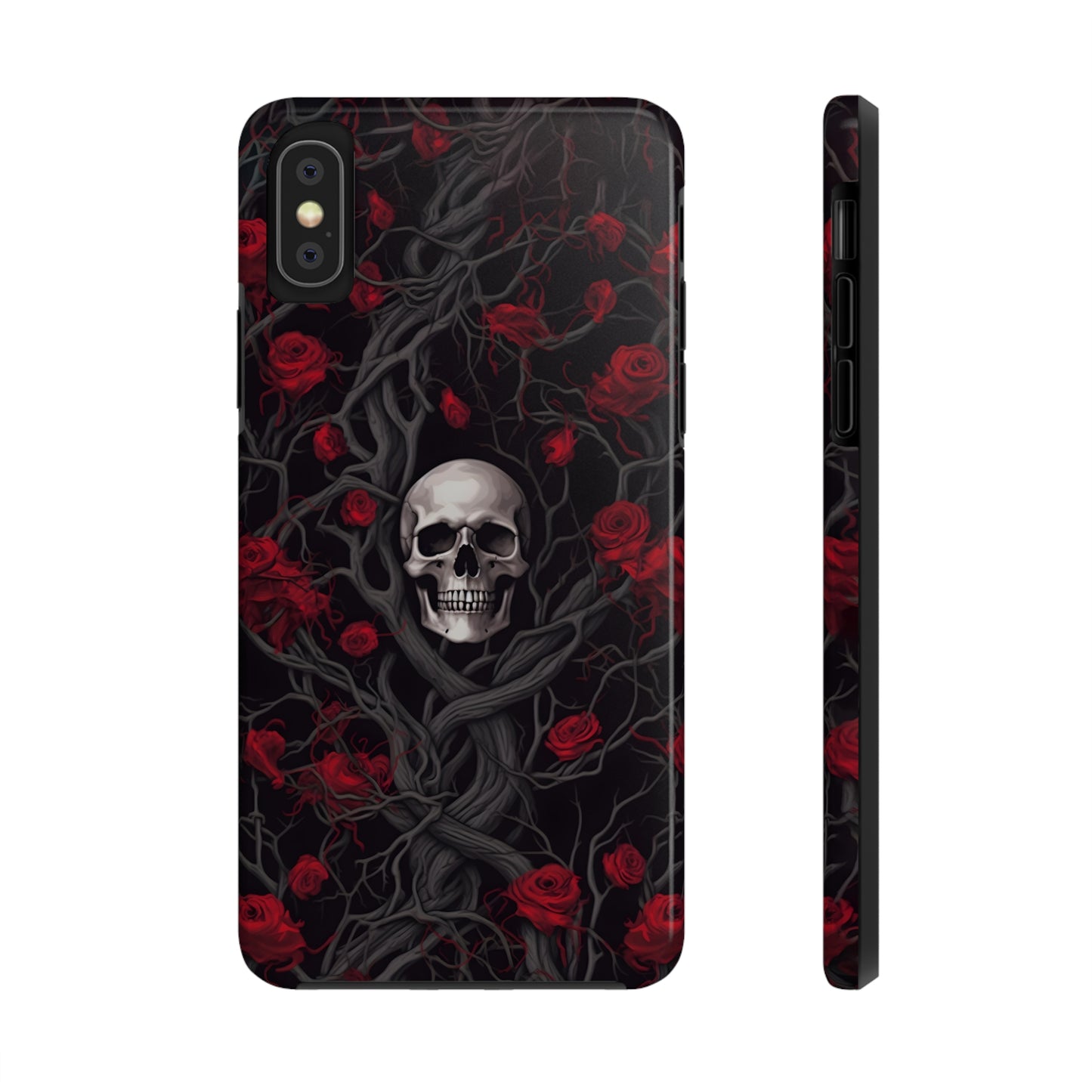 Skull and Roses - Tough iPhone Cases
