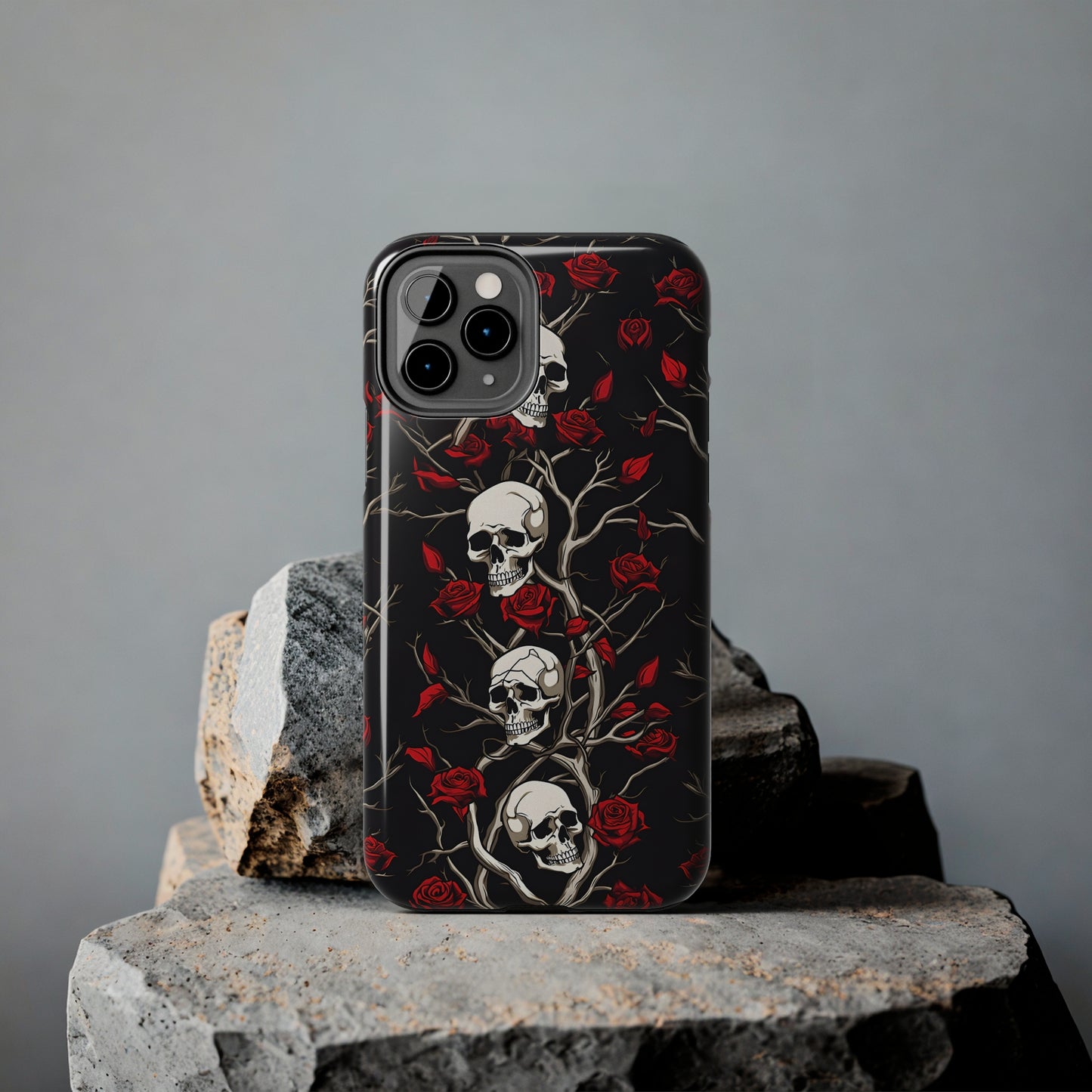 Skull and Rose - Tough iPhone Cases