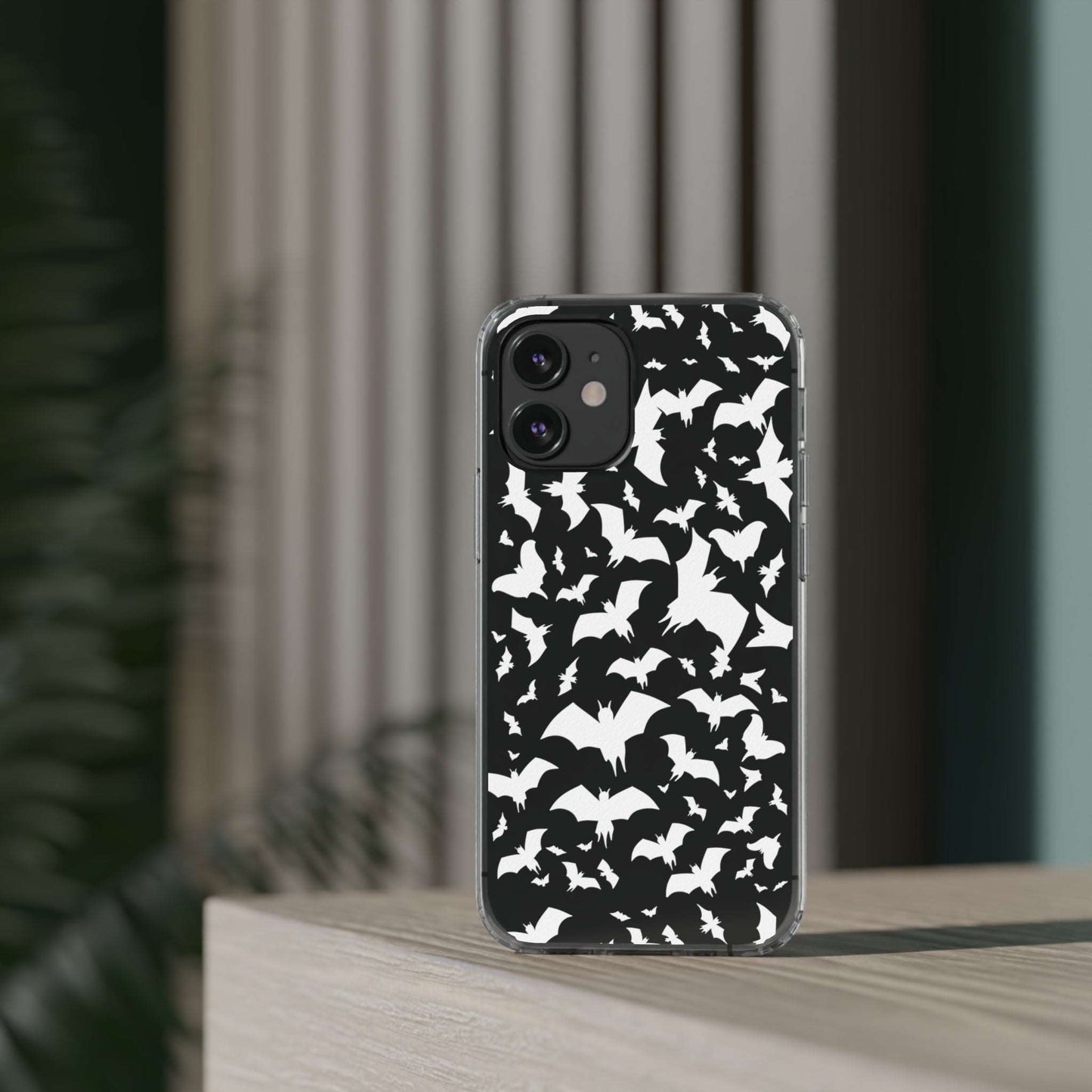 Bat Pattern - Clear Phone Cases