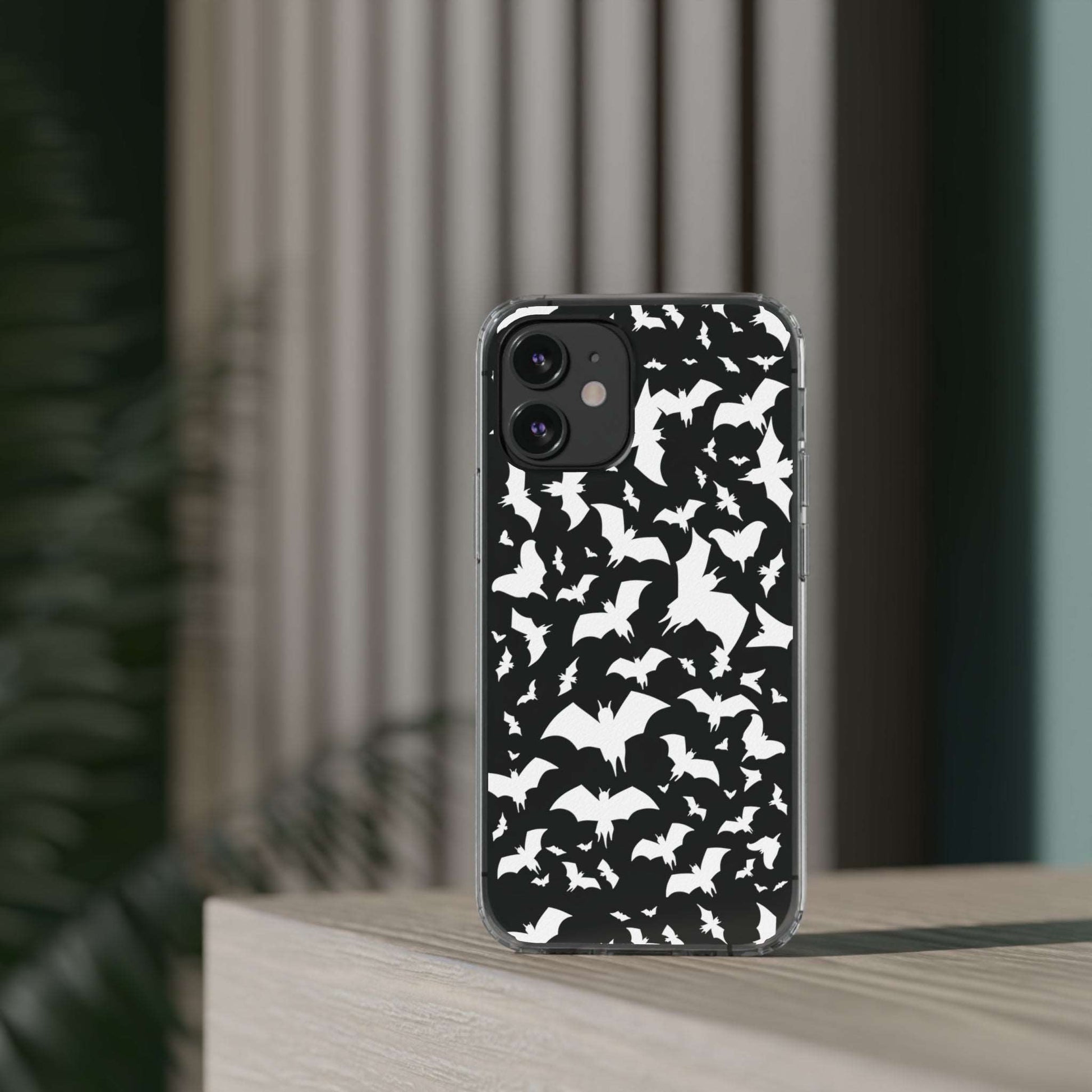 Bat Pattern - Clear Phone Cases