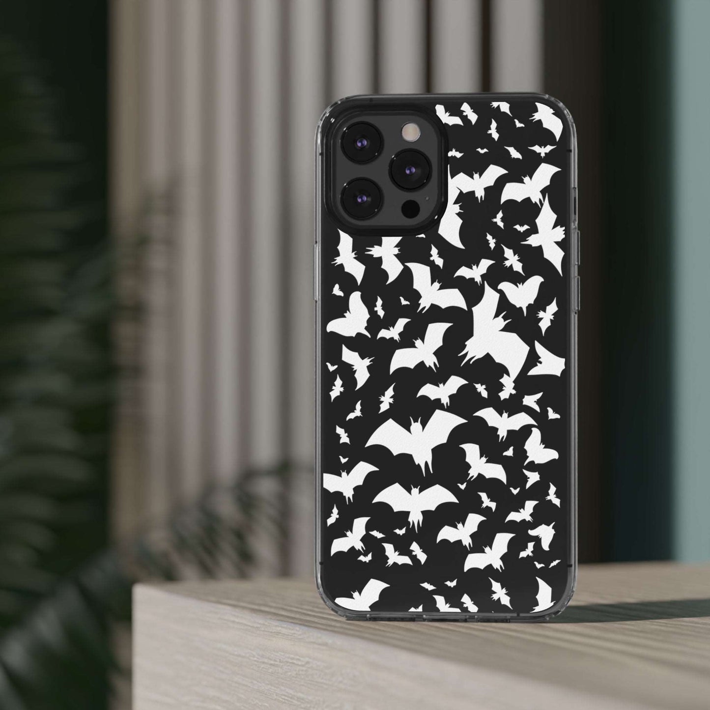 Bat Pattern - Clear Phone Cases