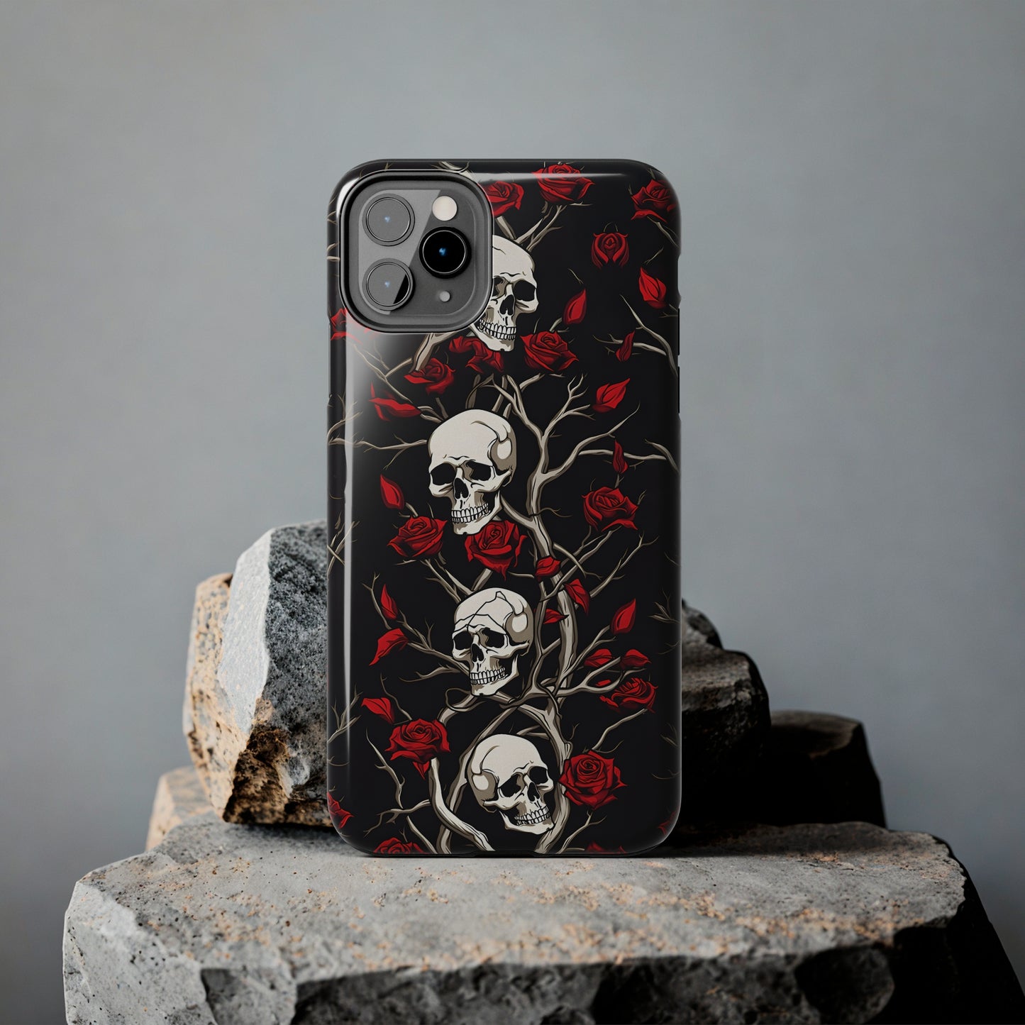 Skull and Rose - Tough iPhone Cases