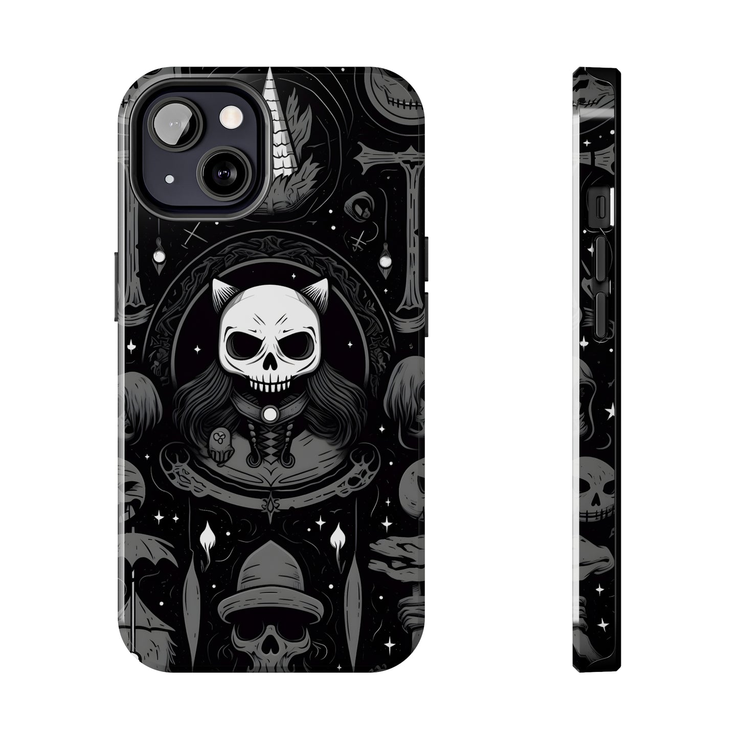 Spooky Patternal Skulls - Protective iPhone Cases