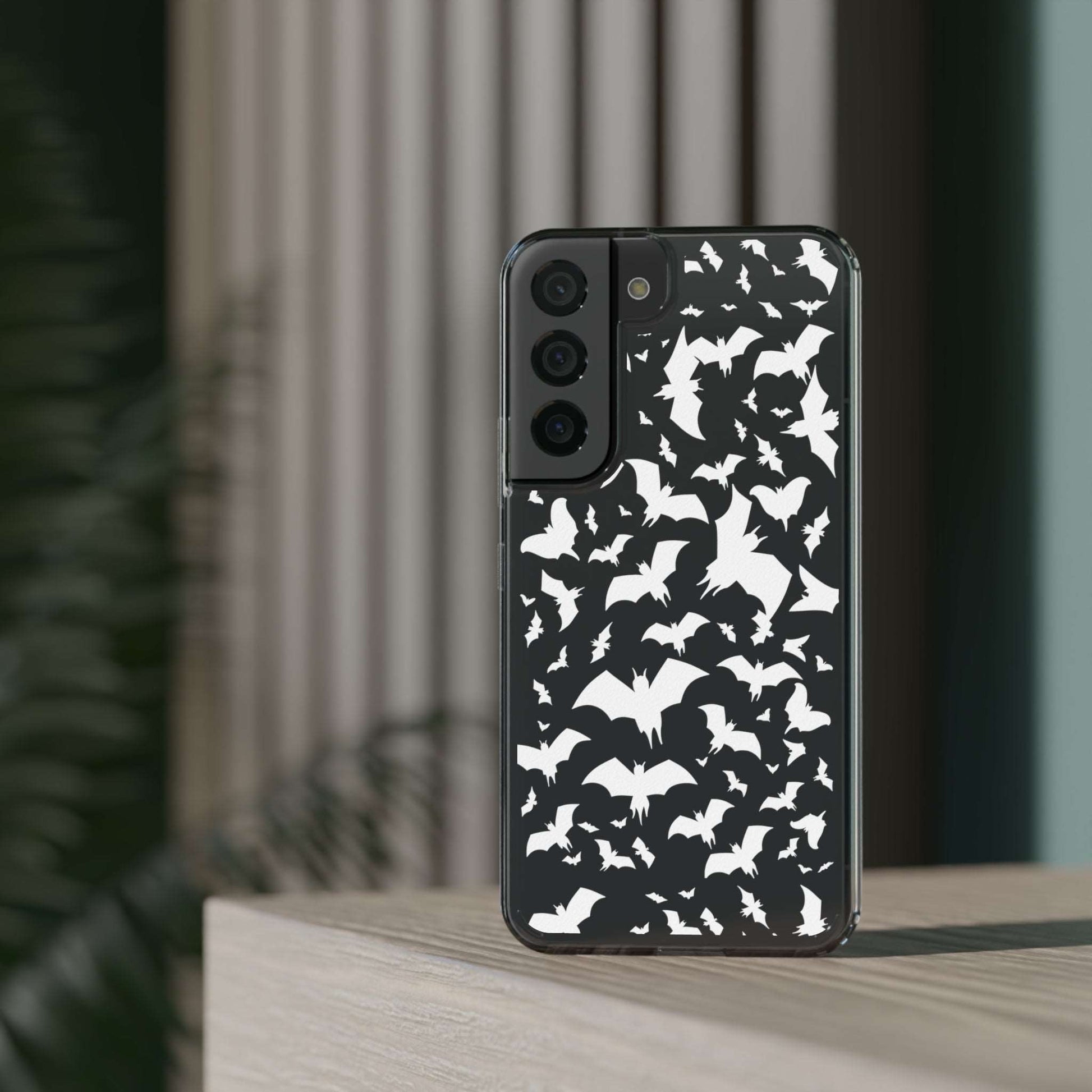 Bat Pattern - Clear Phone Cases