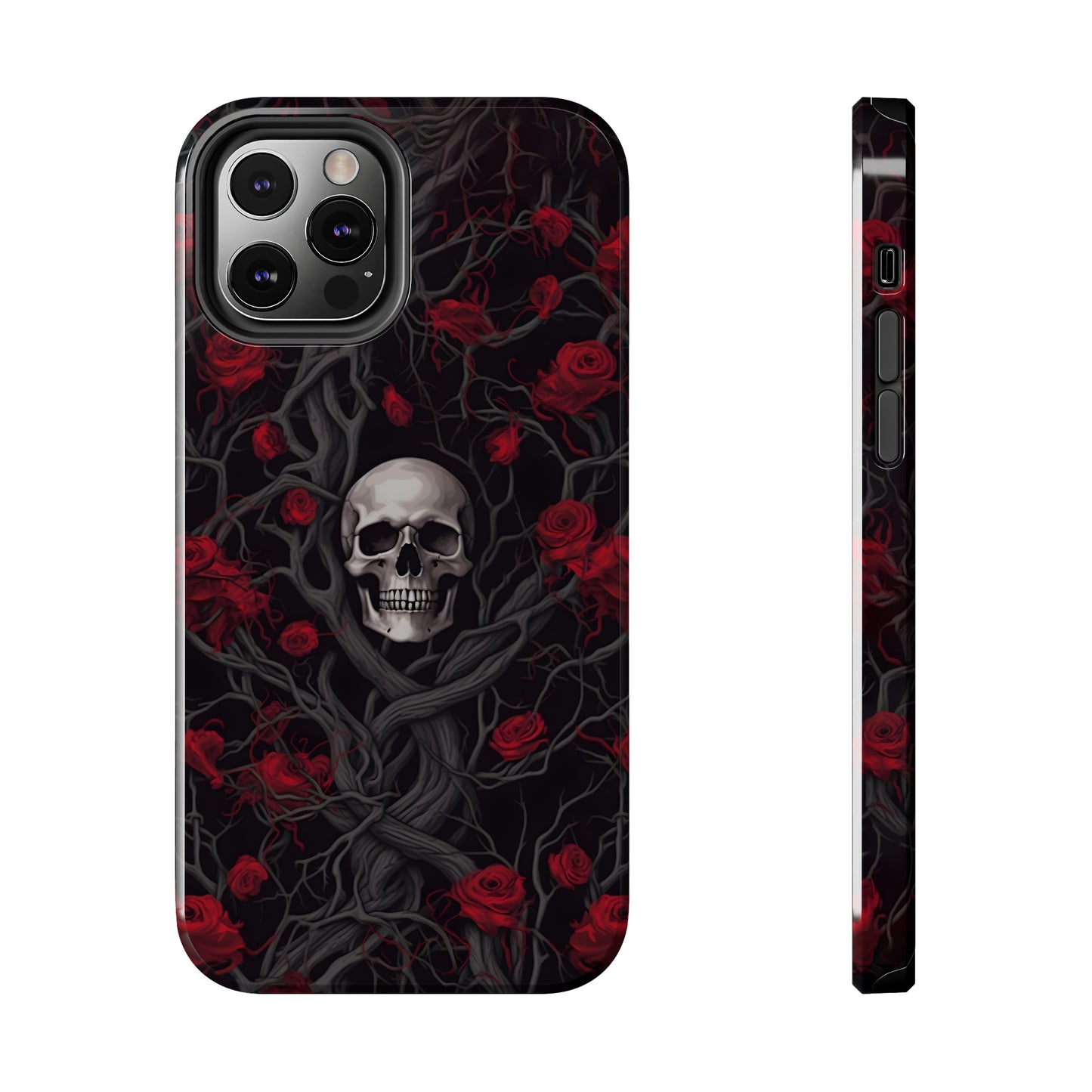 Skull and Roses - Tough iPhone Cases