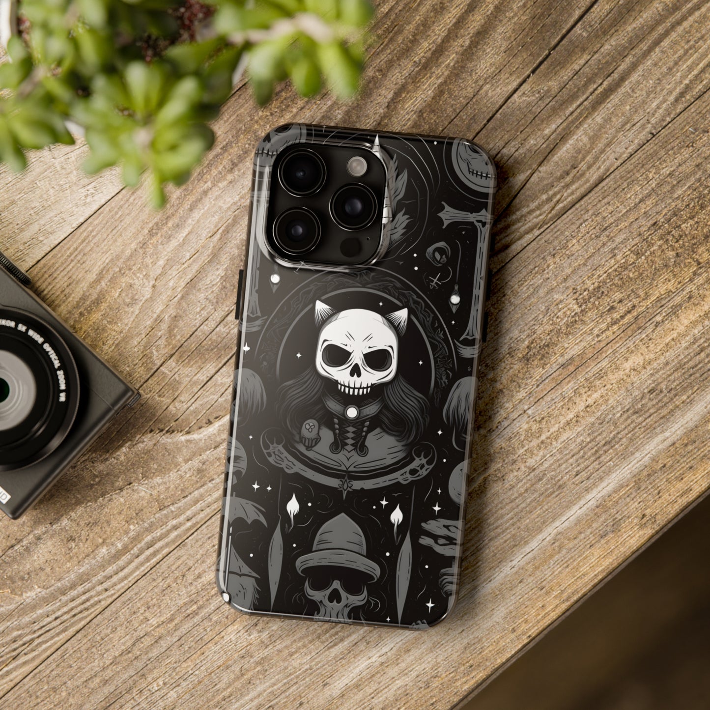 Spooky Patternal Skulls - Protective iPhone Cases