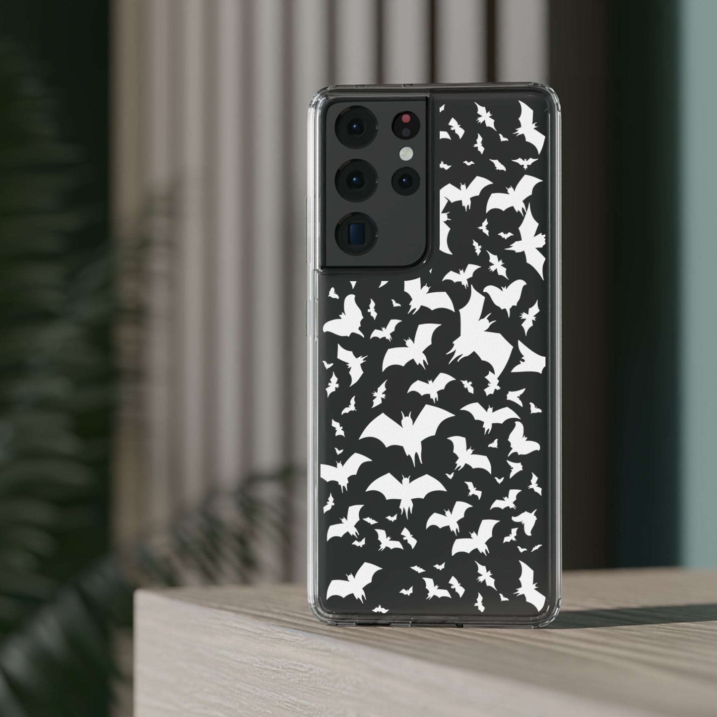 Bat Pattern - Clear Phone Cases