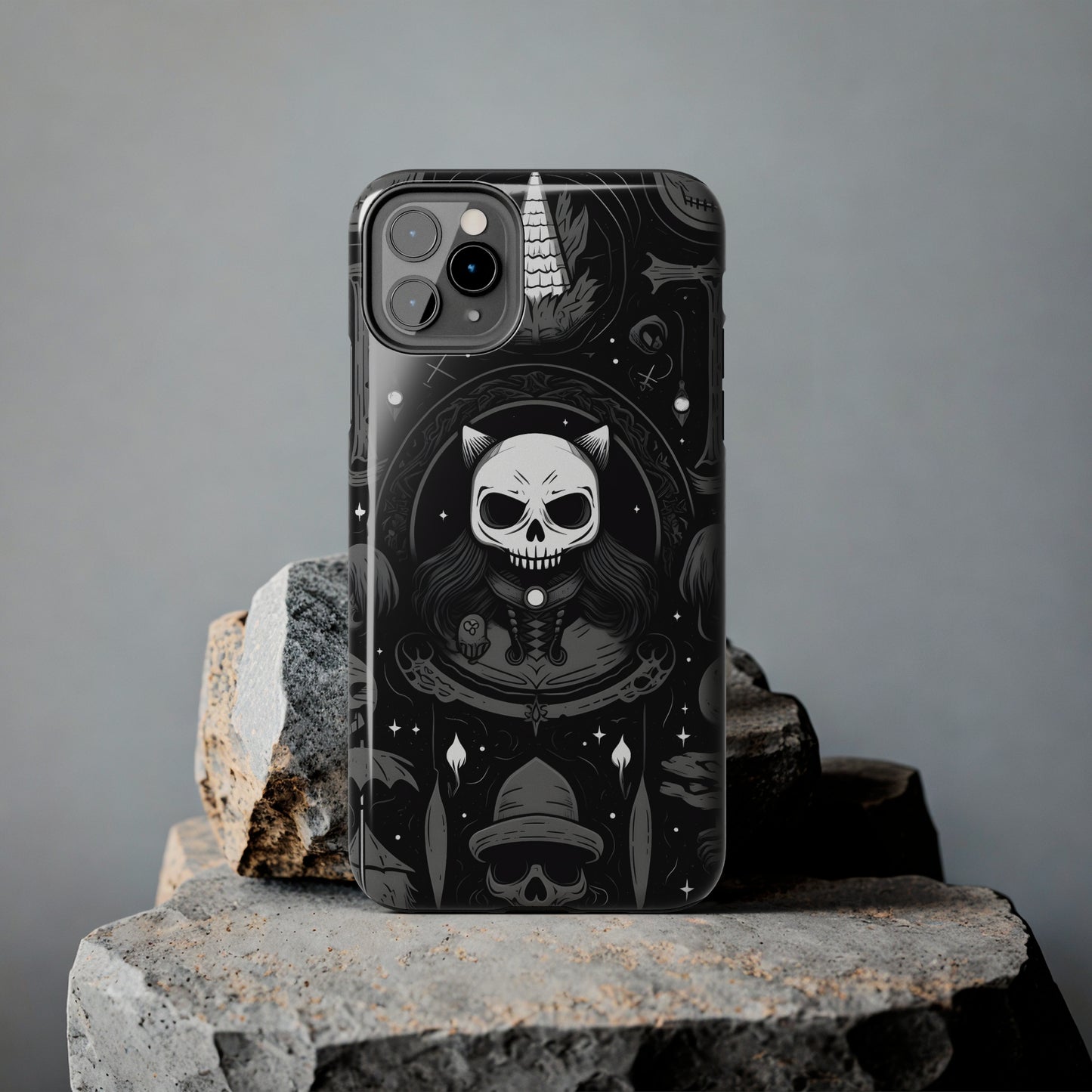 Spooky Patternal Skulls - Protective iPhone Cases