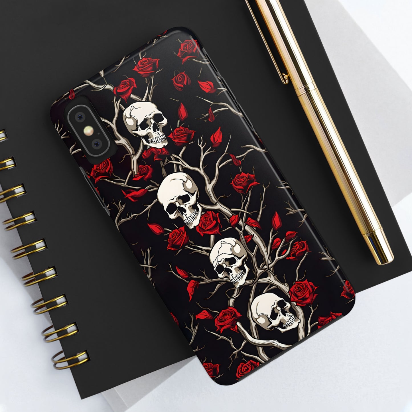 Skull and Rose - Tough iPhone Cases