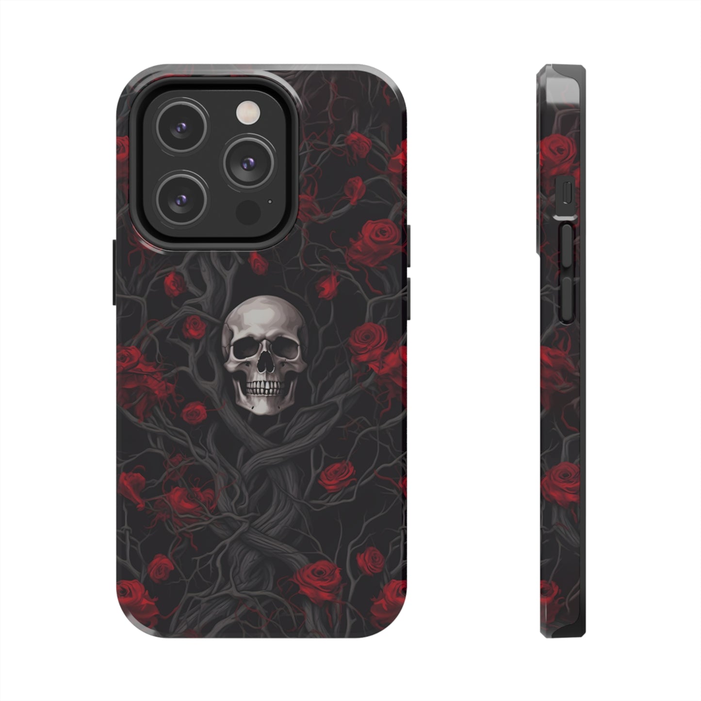 Skull and Roses - Tough iPhone Cases
