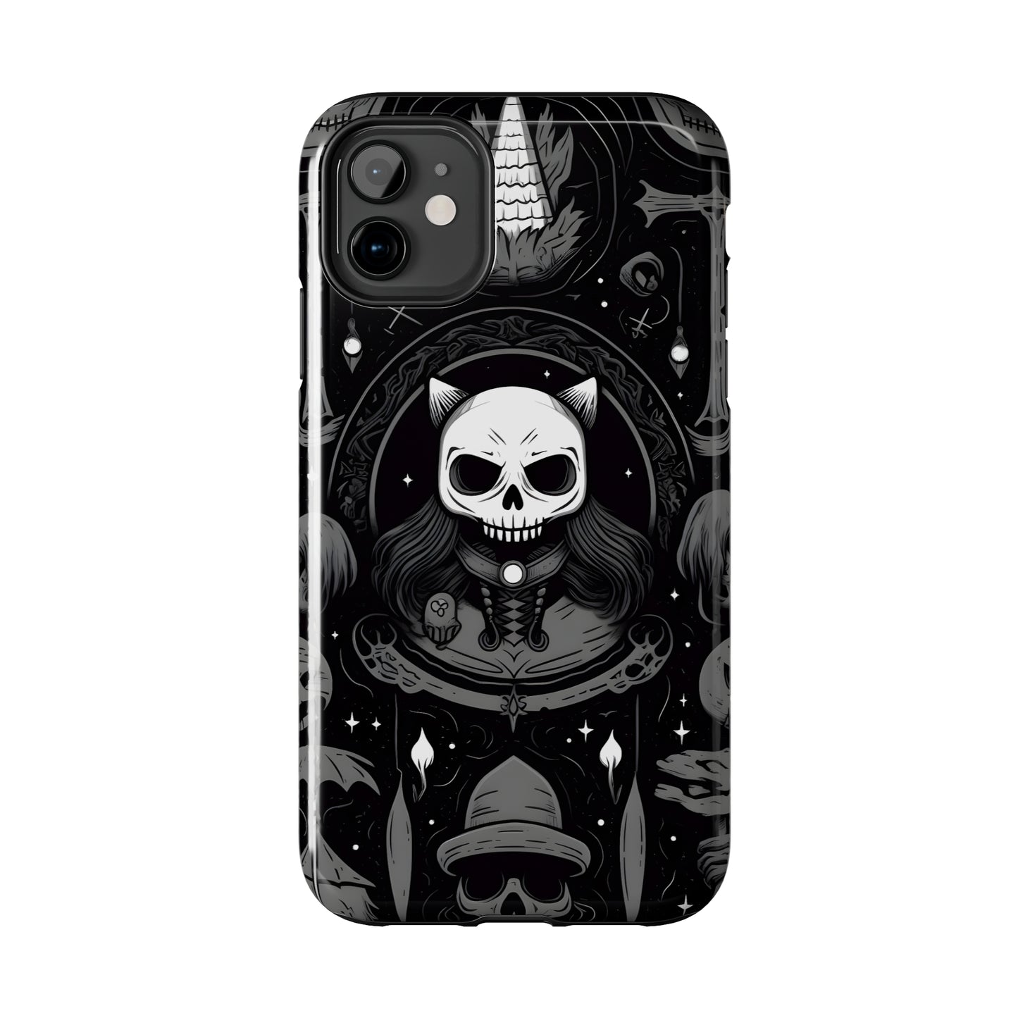 Spooky Patternal Skulls - Protective iPhone Cases