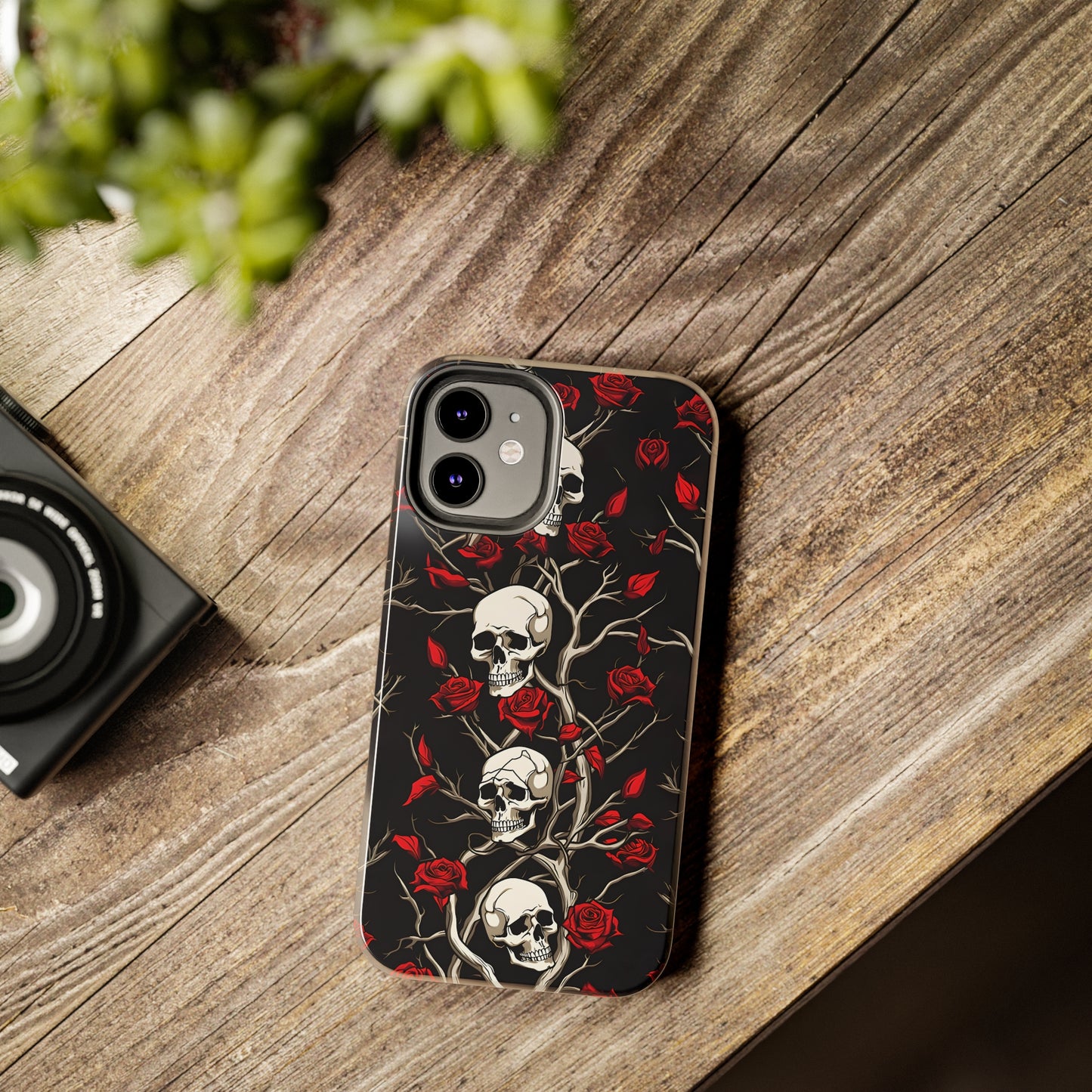 Skull and Rose - Tough iPhone Cases