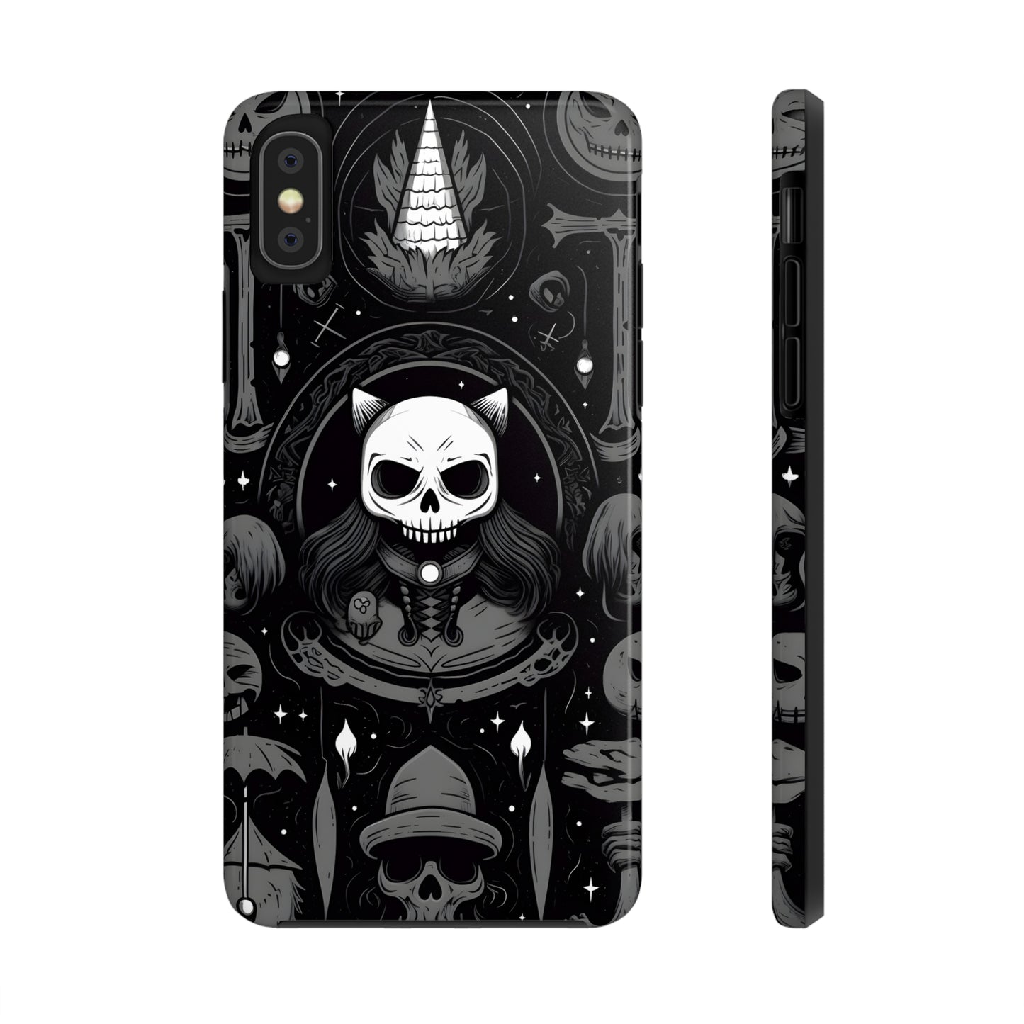 Spooky Patternal Skulls - Protective iPhone Cases