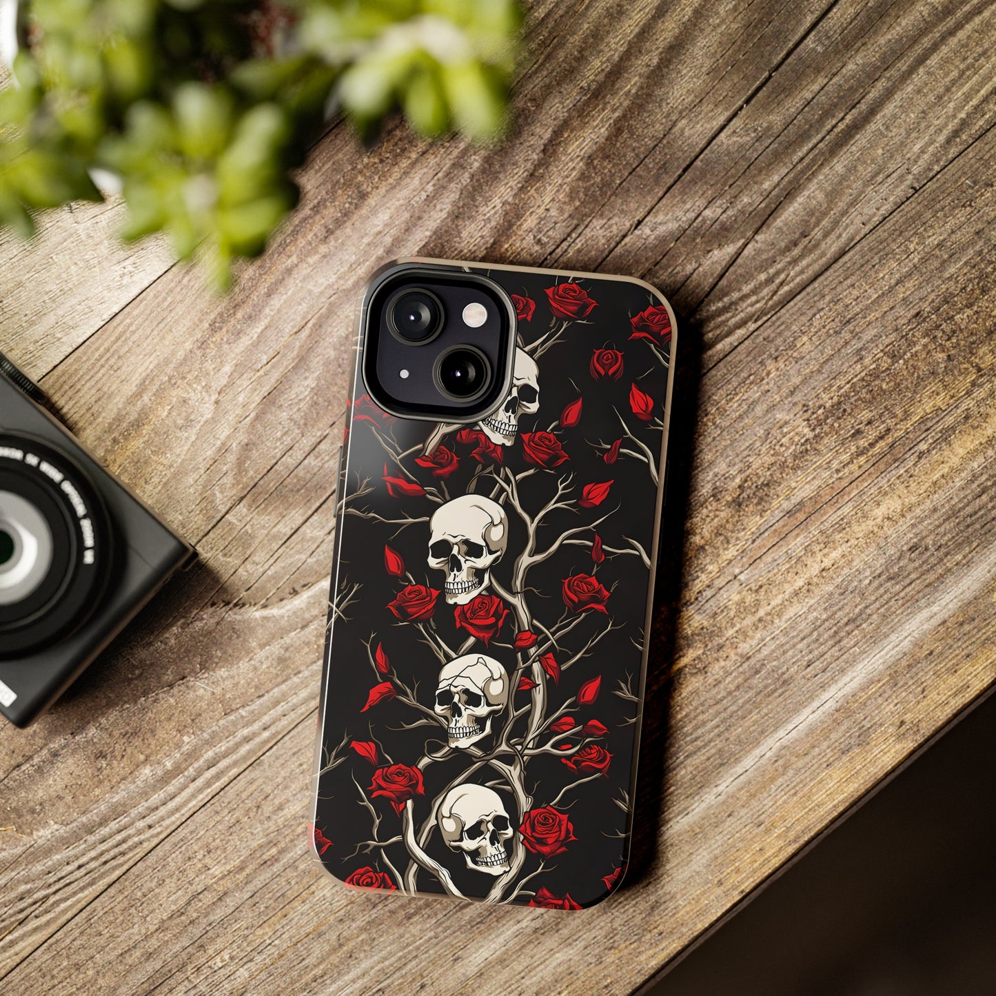 Skull and Rose - Tough iPhone Cases