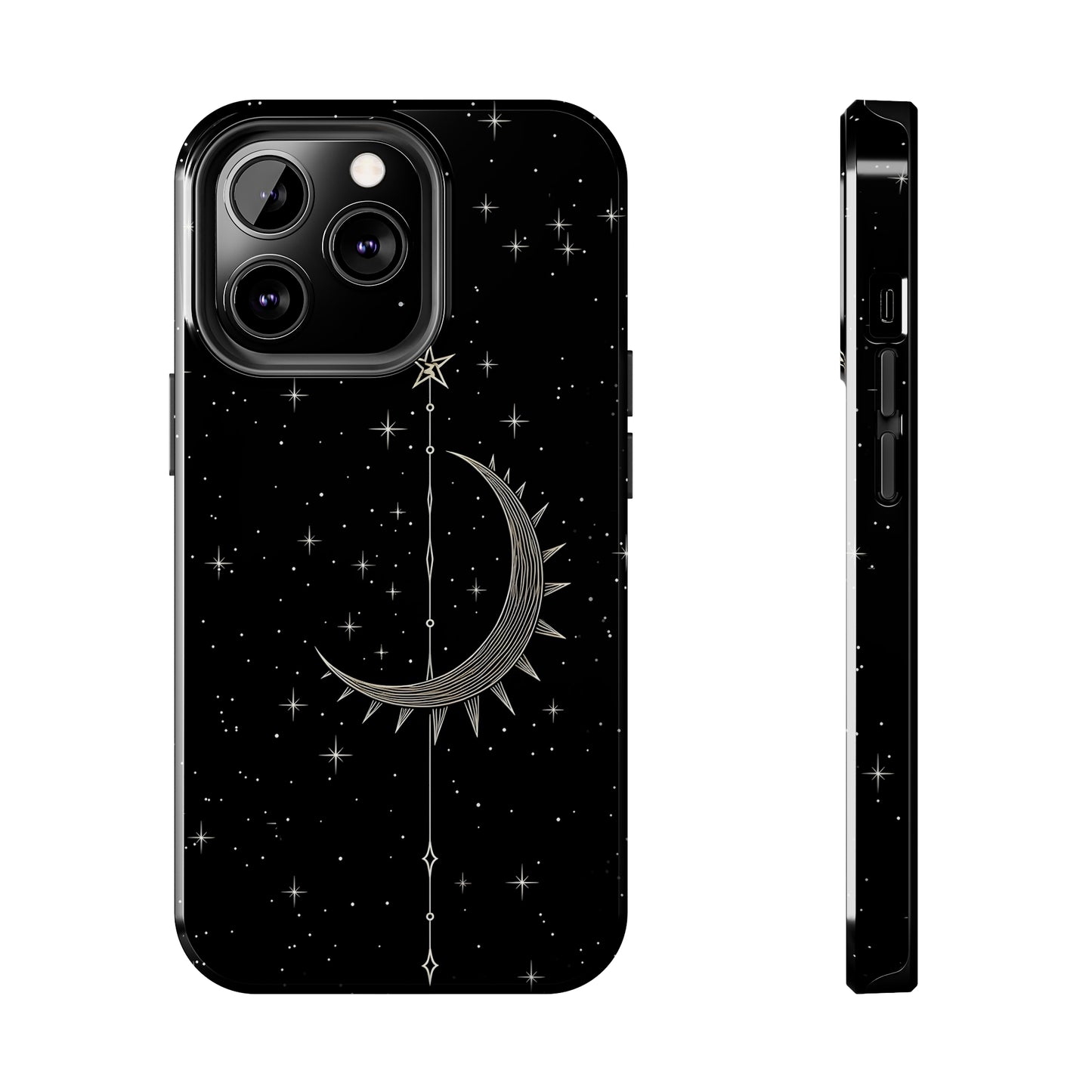 Gothic Crescent Moon - Protective iPhone Cases