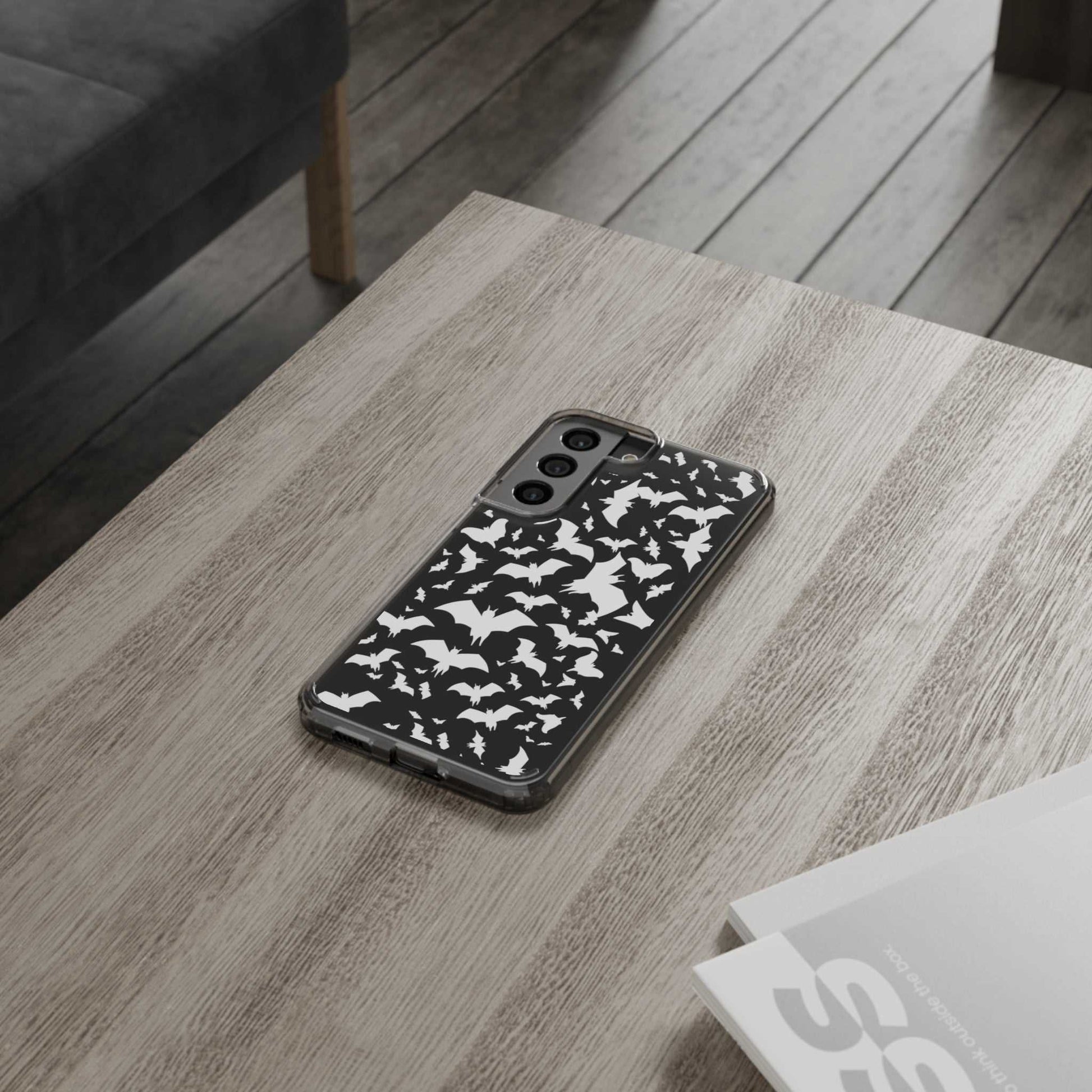 Bat Pattern - Clear Phone Cases