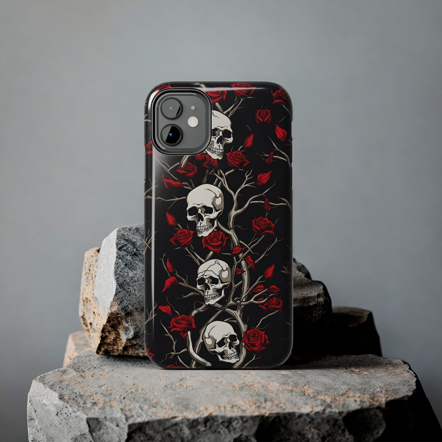 Skull and Rose - Tough iPhone Cases