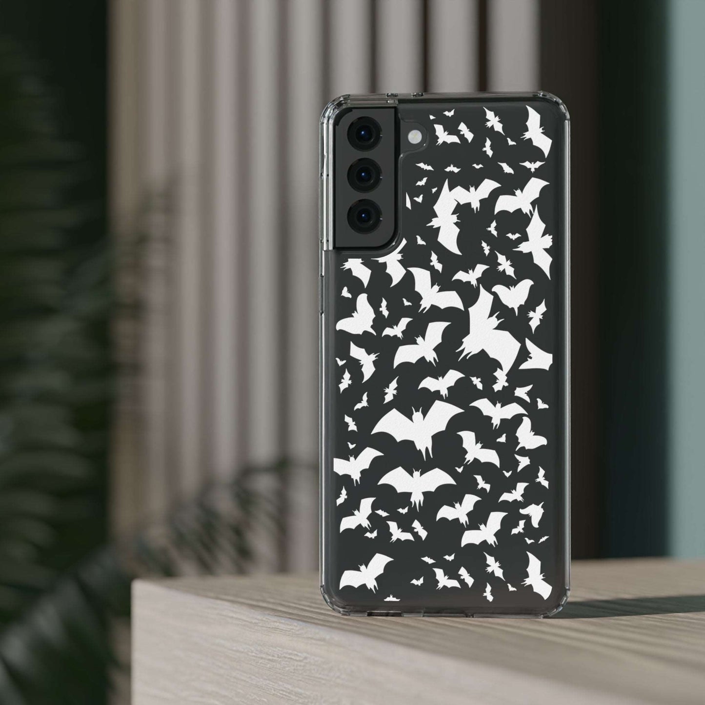 Bat Pattern - Clear Phone Cases