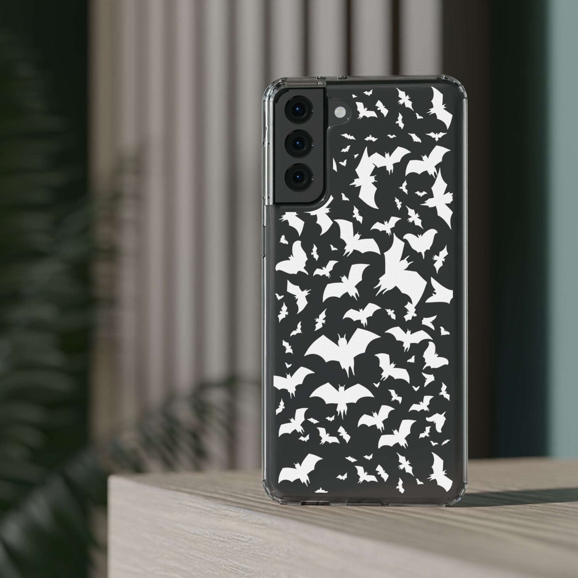 Bat Pattern - Clear Phone Cases