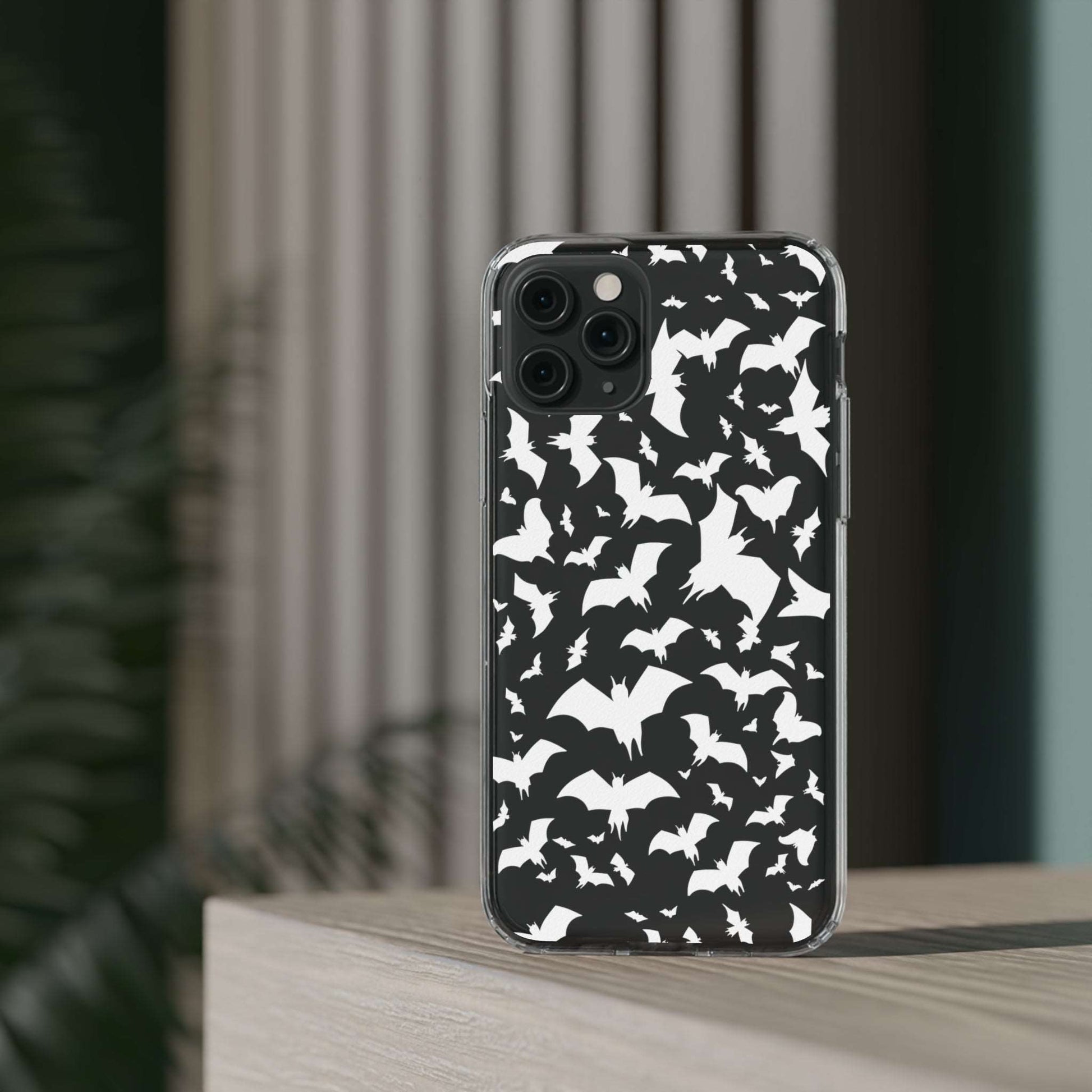 Bat Pattern - Clear Phone Cases