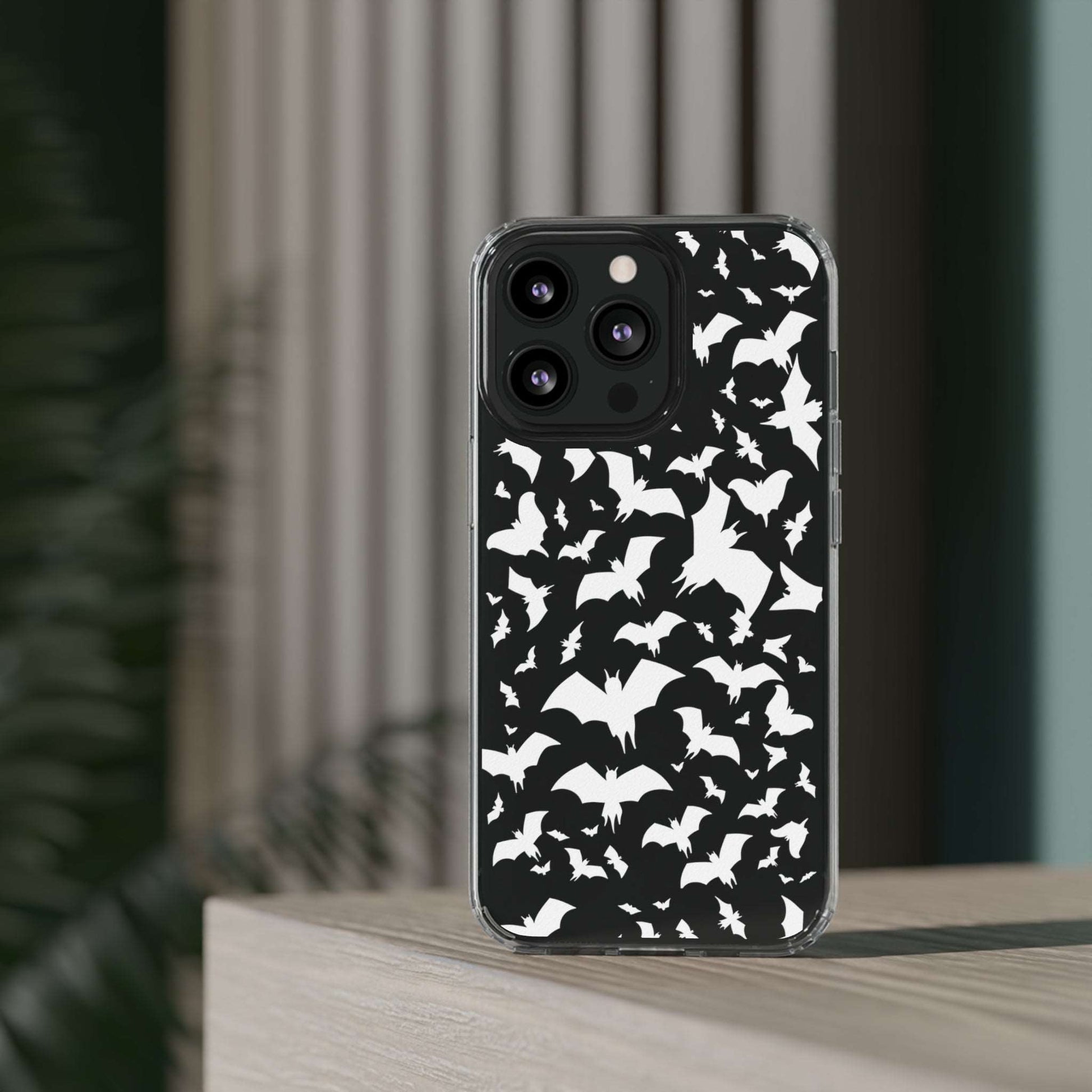 Bat Pattern - Clear Phone Cases