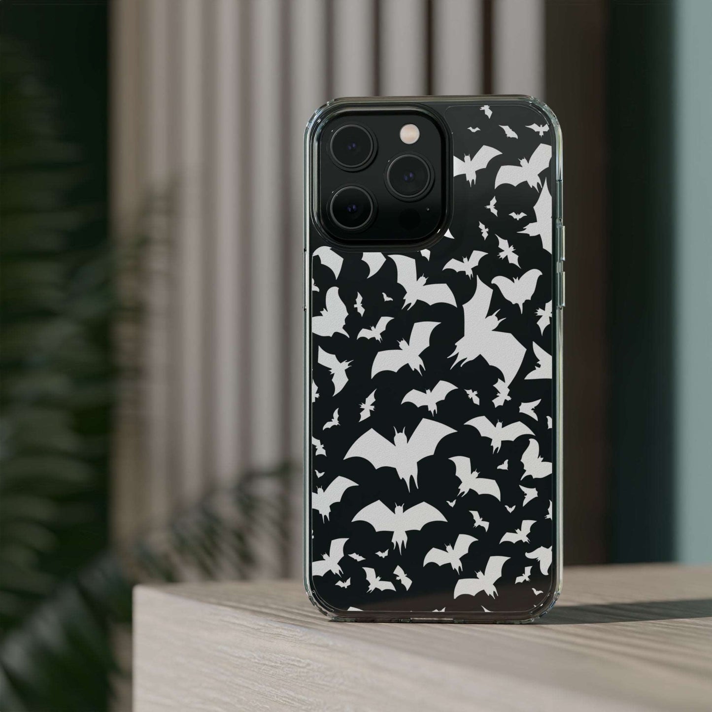 Bat Pattern - Clear Phone Cases