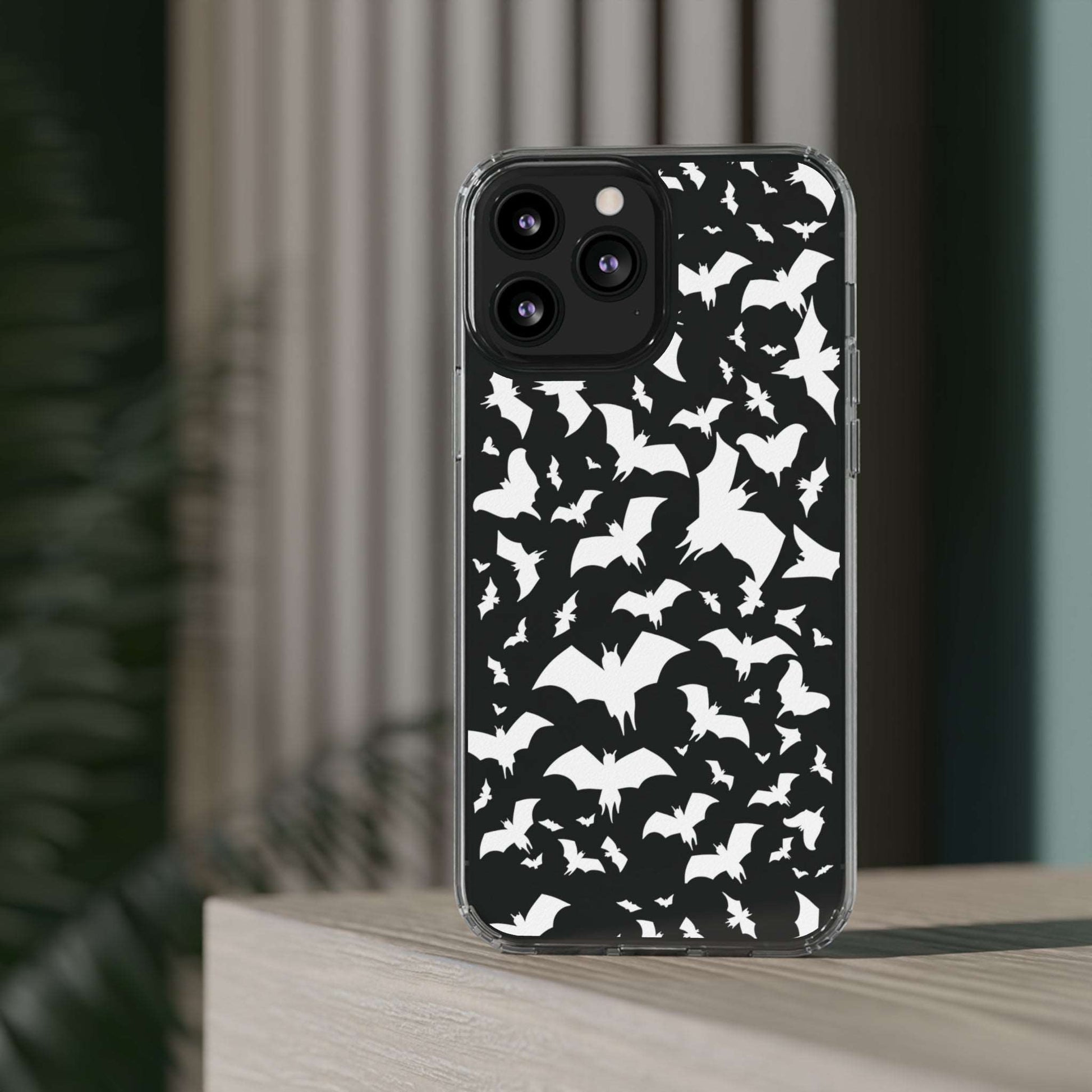 Bat Pattern - Clear Phone Cases