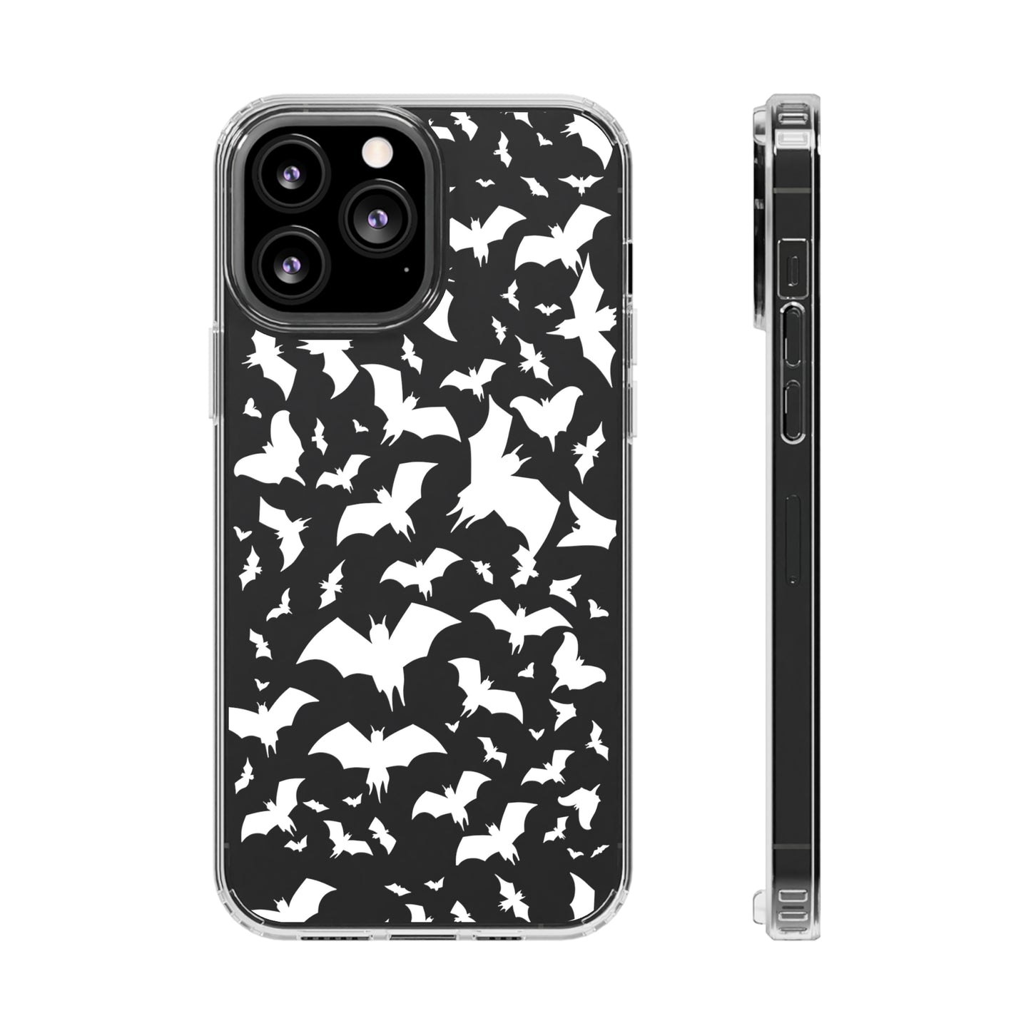 Bat Pattern - Clear Phone Cases