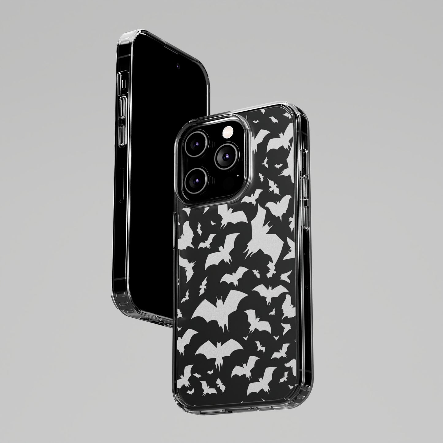 Bat Pattern - Clear Phone Cases
