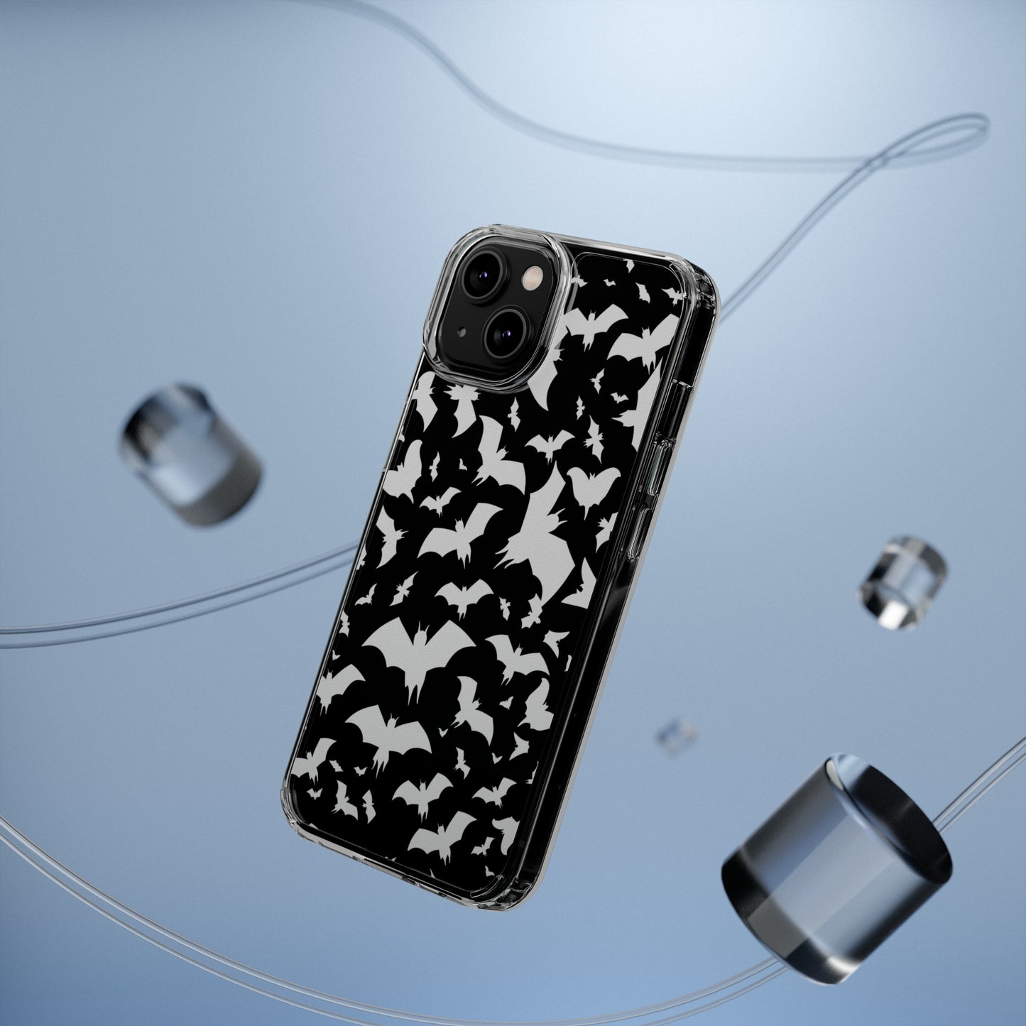 Bat Pattern - Clear Phone Cases