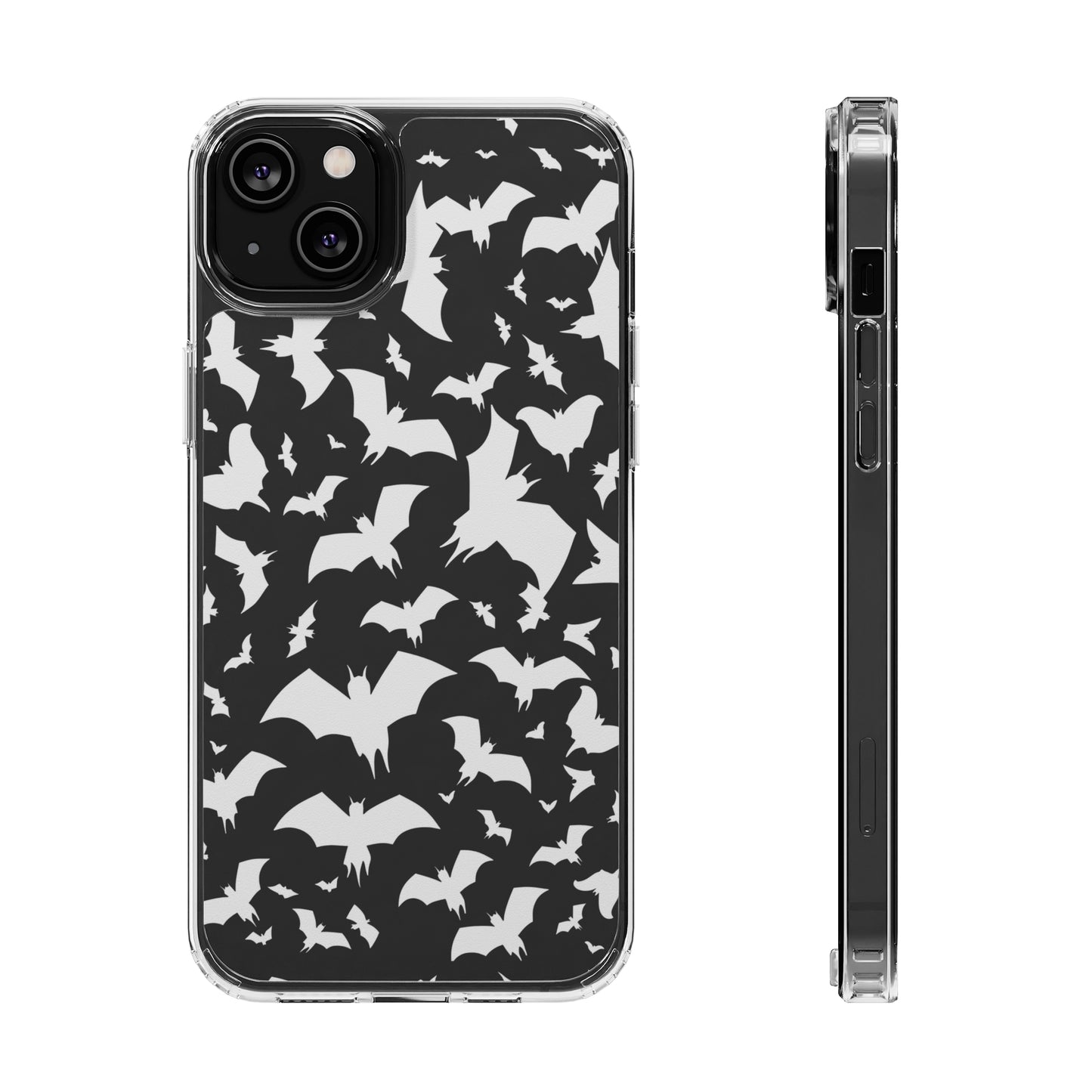 Bat Pattern - Clear Phone Cases