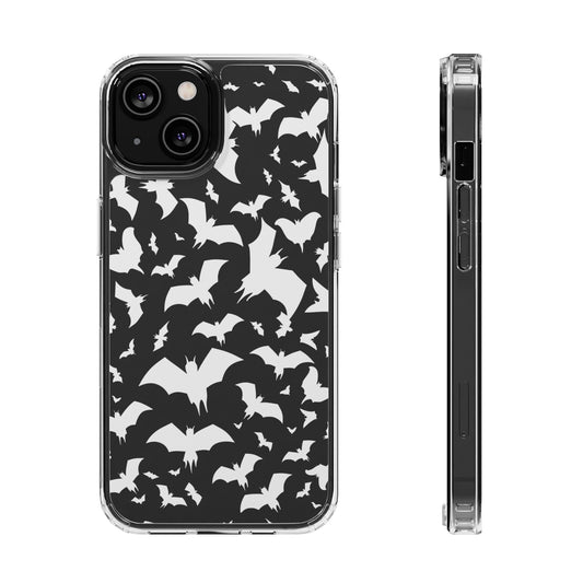 Bat Pattern - Clear Phone Cases