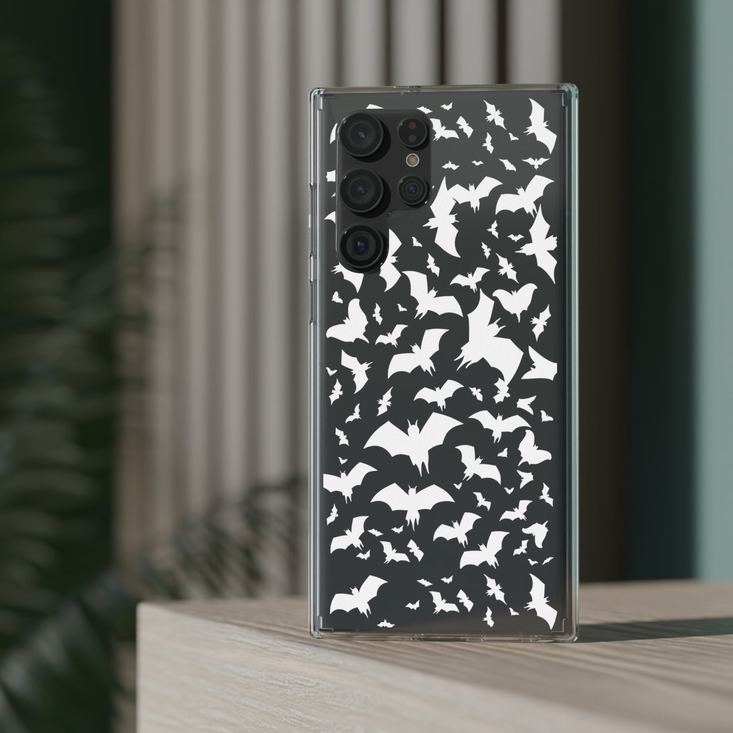 Bat Pattern - Clear Phone Cases