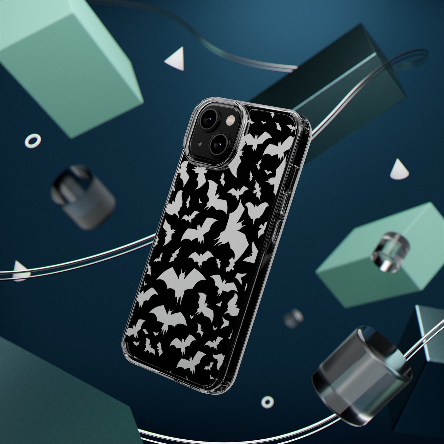 Bat Pattern - Clear Phone Cases
