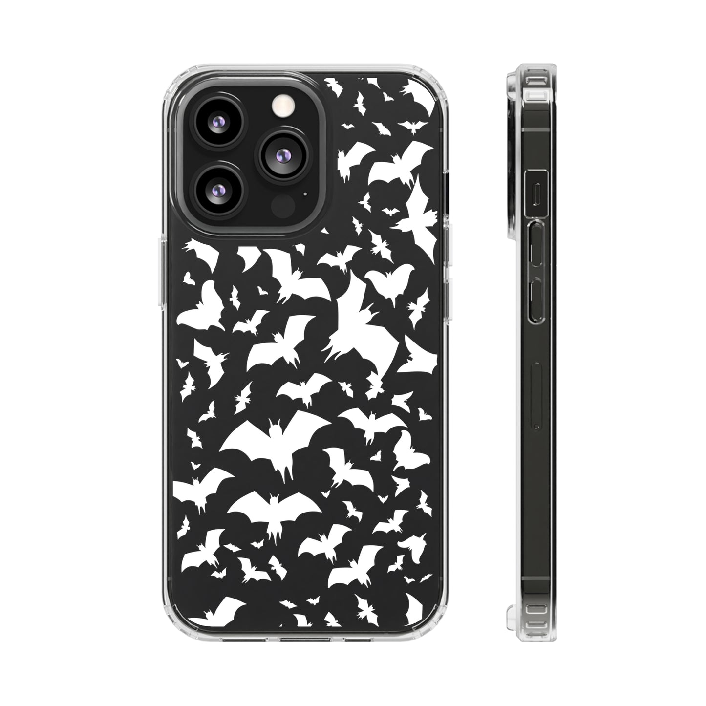 Bat Pattern - Clear Phone Cases