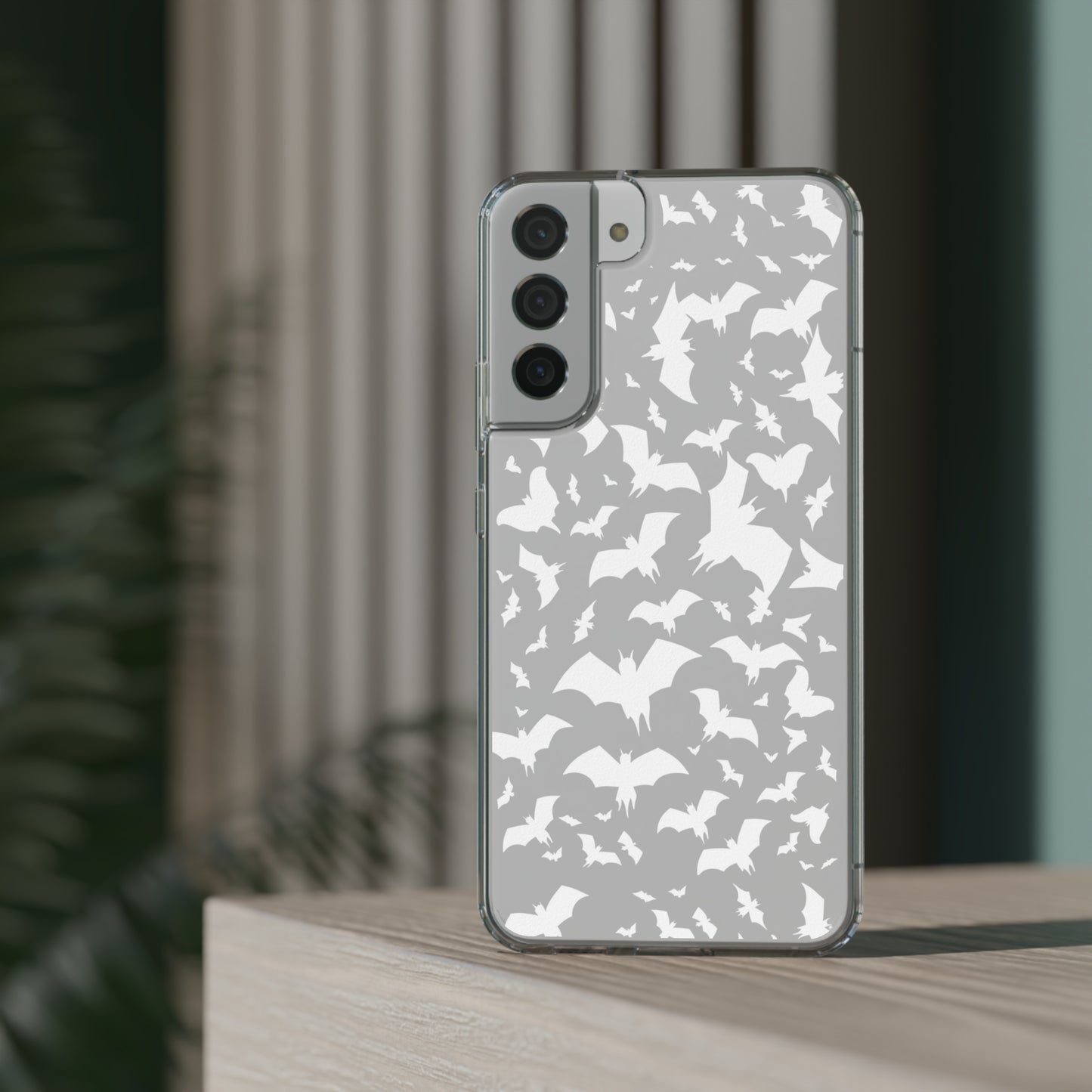 Bat Pattern - Clear Phone Cases