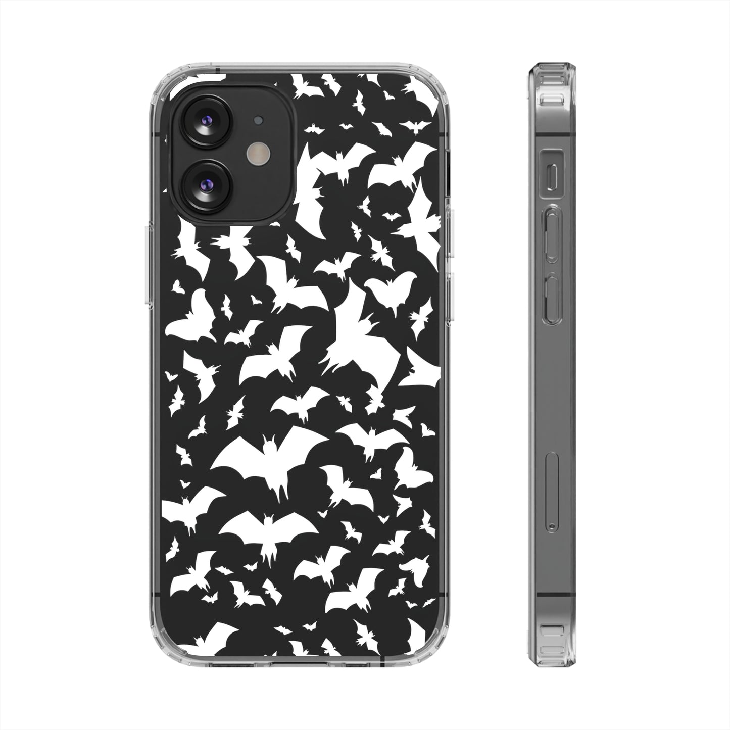 Bat Pattern - Clear Phone Cases