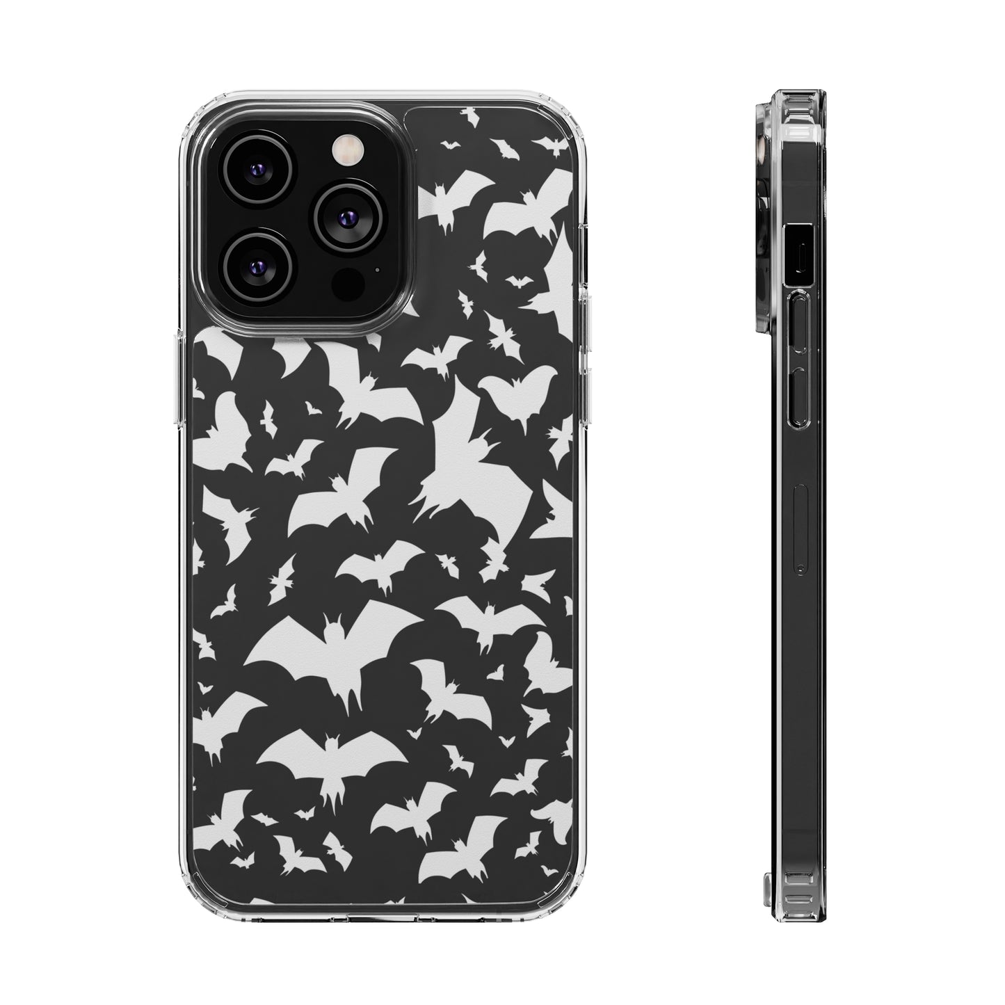 Bat Pattern - Clear Phone Cases