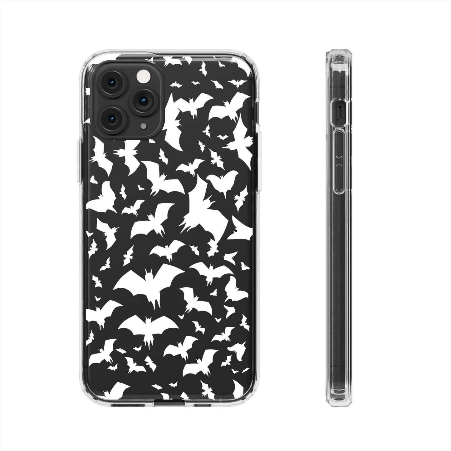 Bat Pattern - Clear Phone Cases