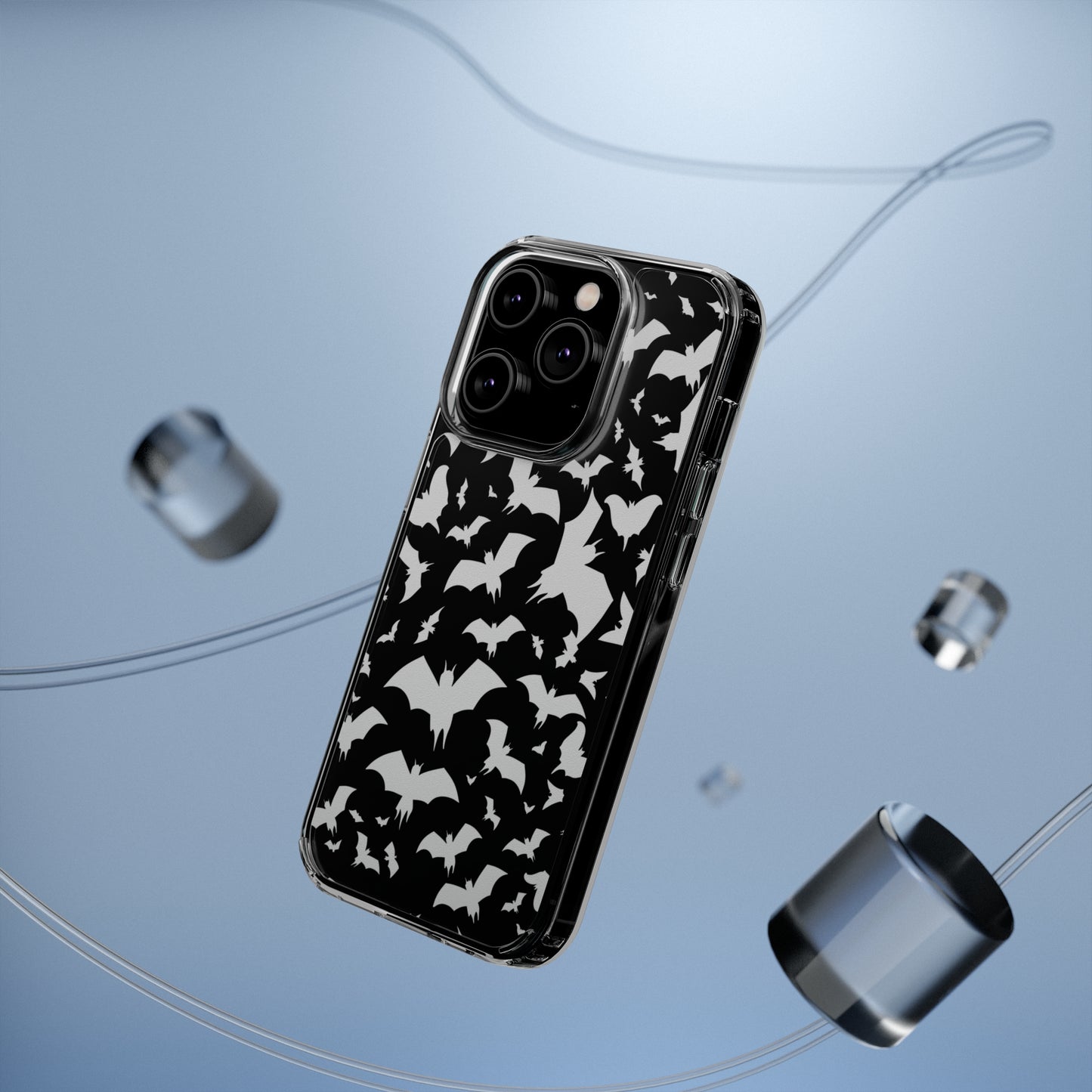 Bat Pattern - Clear Phone Cases