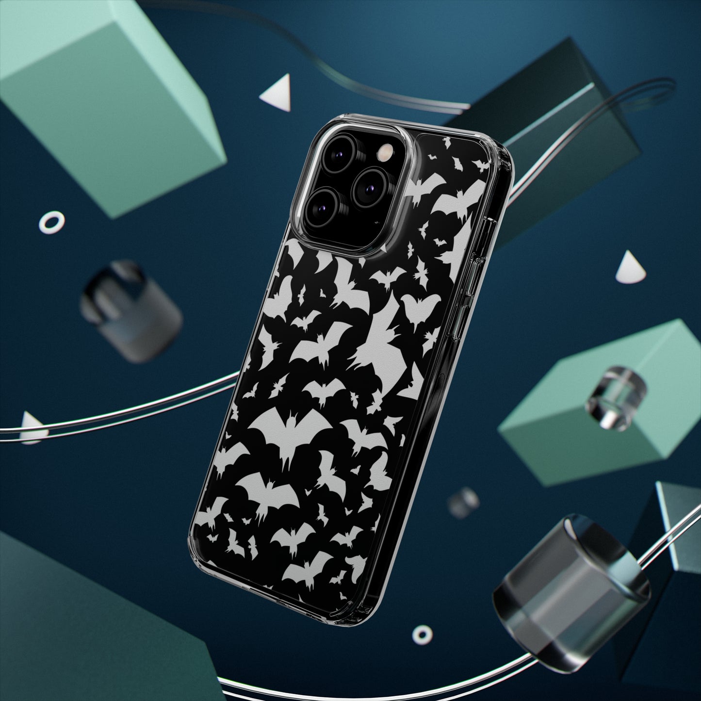 Bat Pattern - Clear Phone Cases